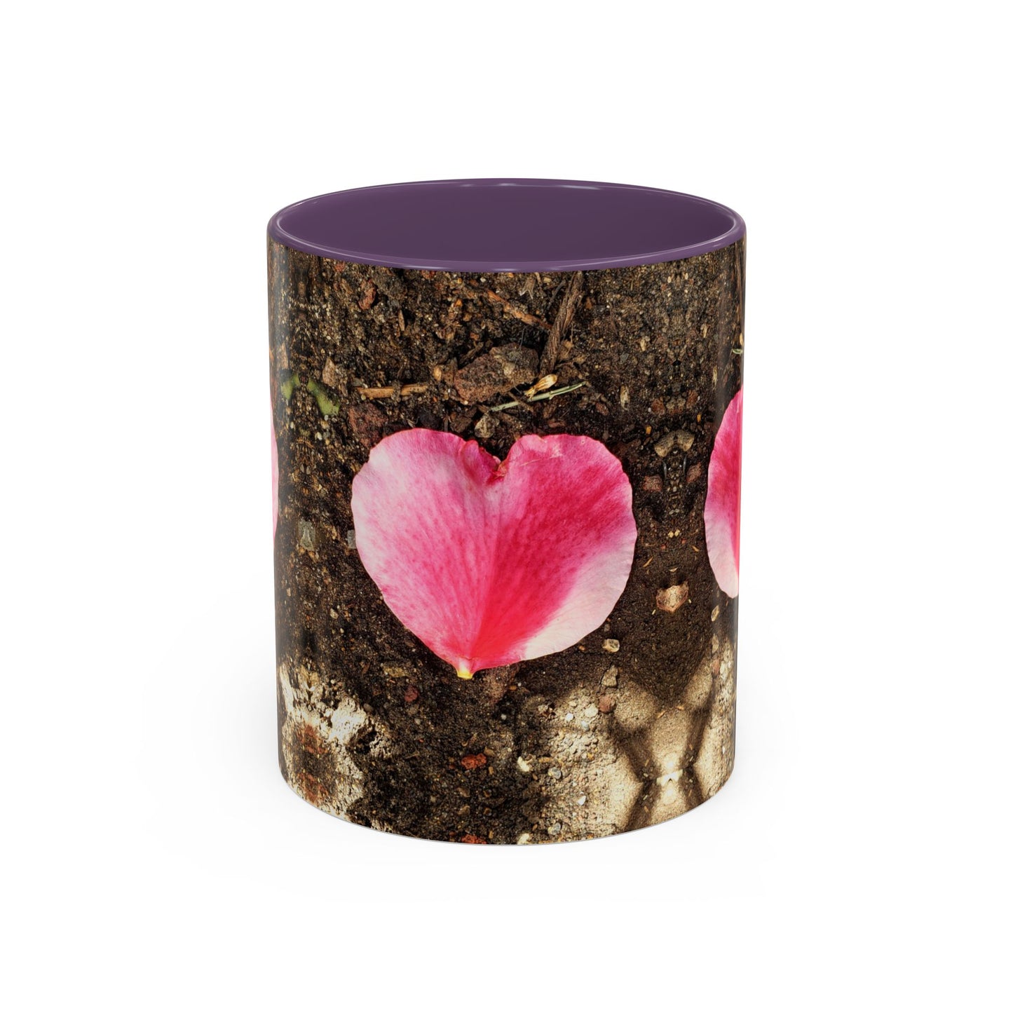 11oz/15oz Garden Themed Double Delight Heart Shaped Rose Petal Coffee Mug