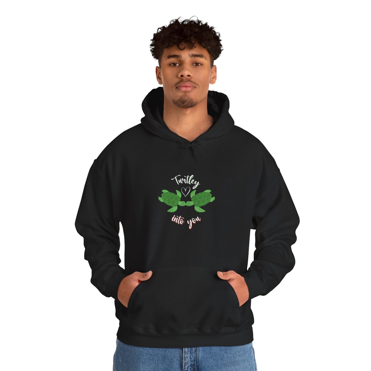 Unisex Cute Turtle Lover Turtley Into You Hooded Sweatshirt