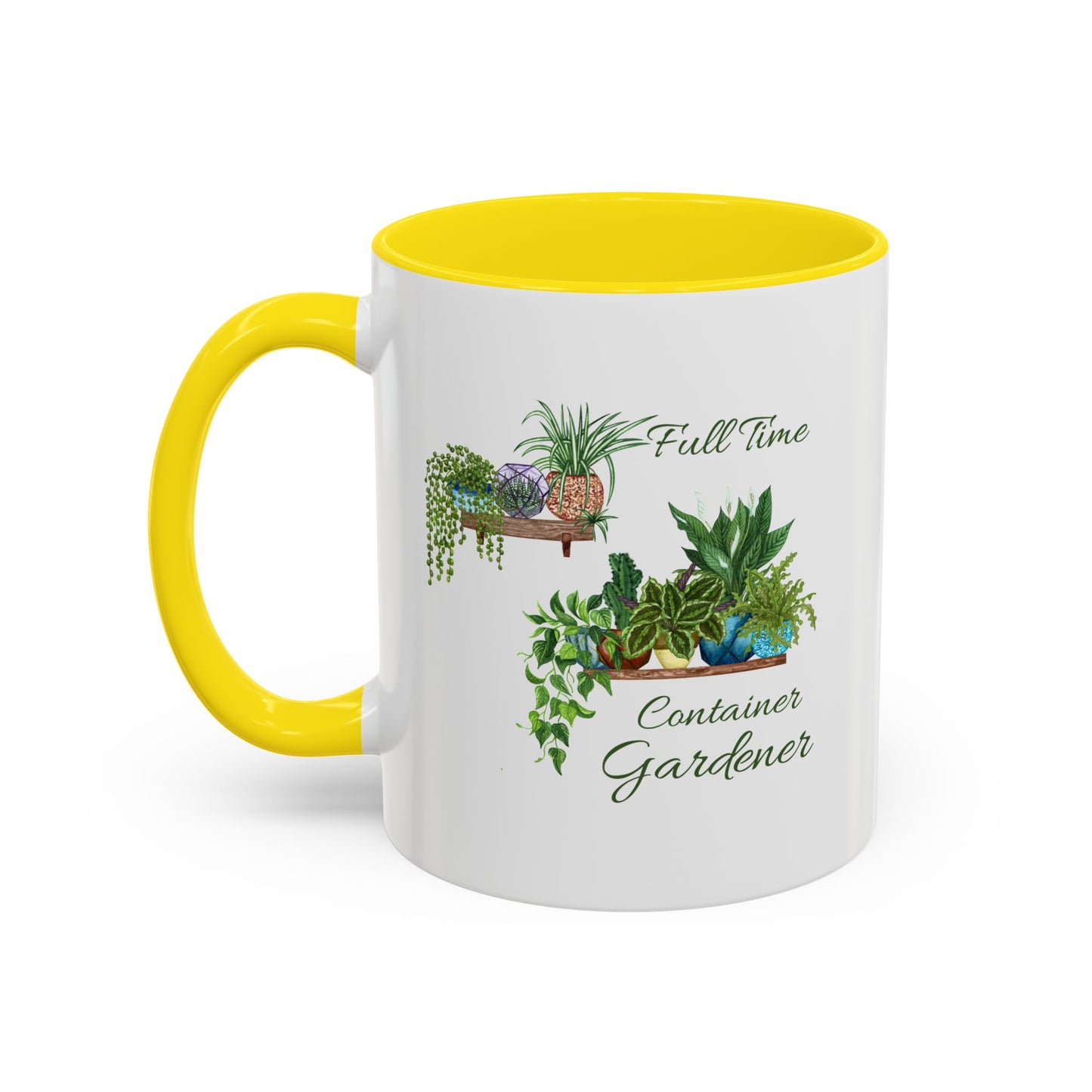 11oz/15oz Garden Themed Full Time Container Gardener Plant Parent Coffee Mug
