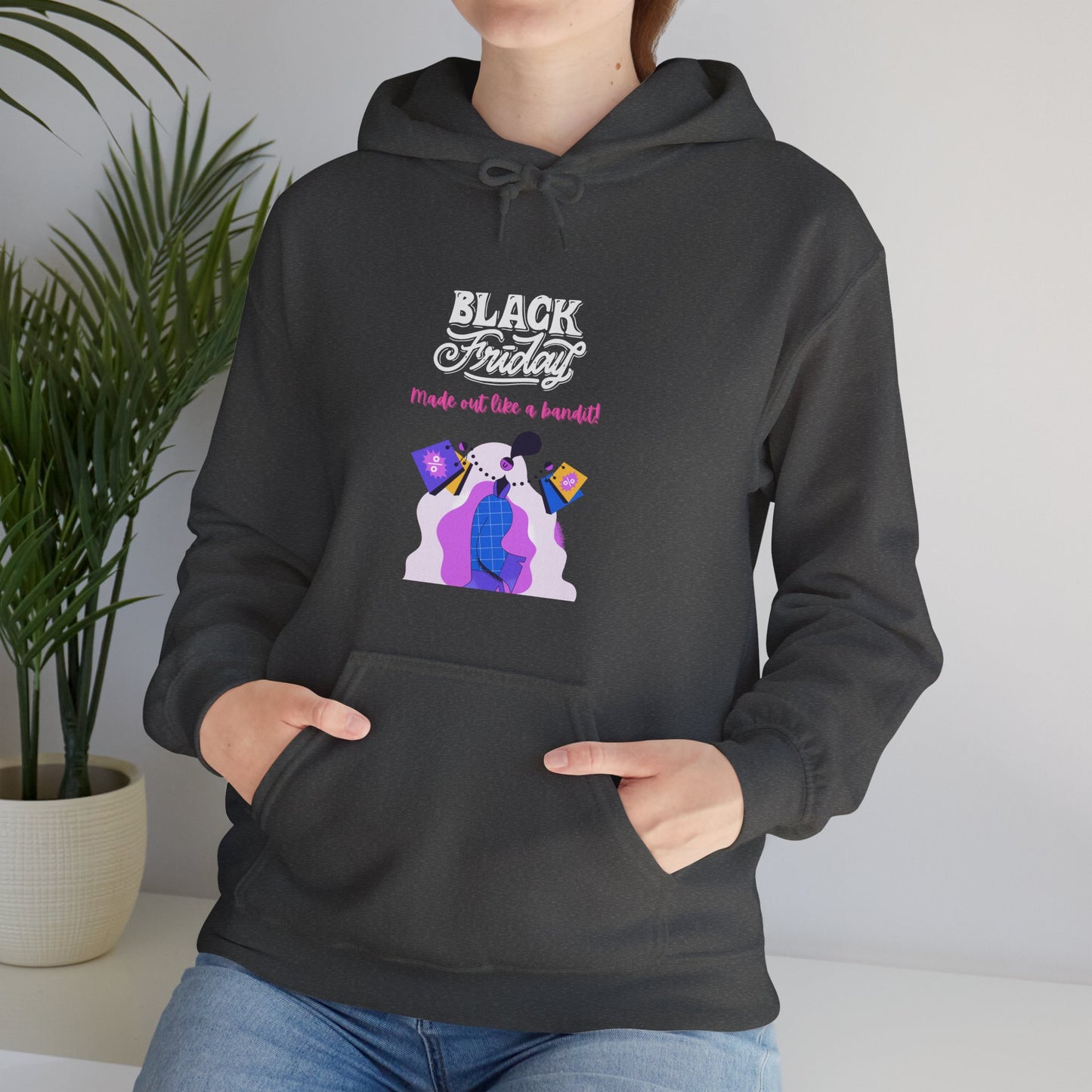 Unisex Black Friday Christmas Shopping Hooded Sweatshirt