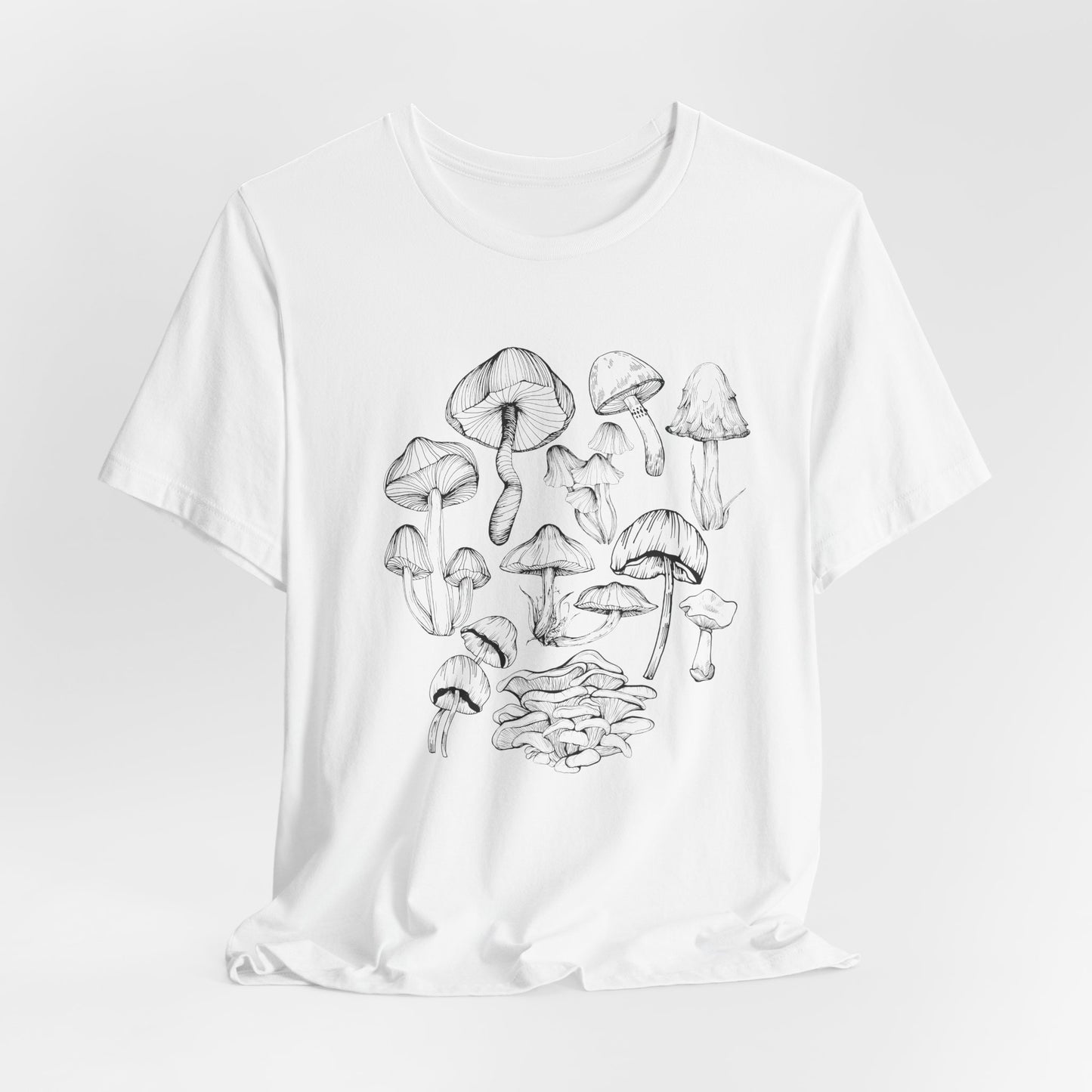 Unisex Mushroom Lover Fungi Print Toadstool T-Shirt