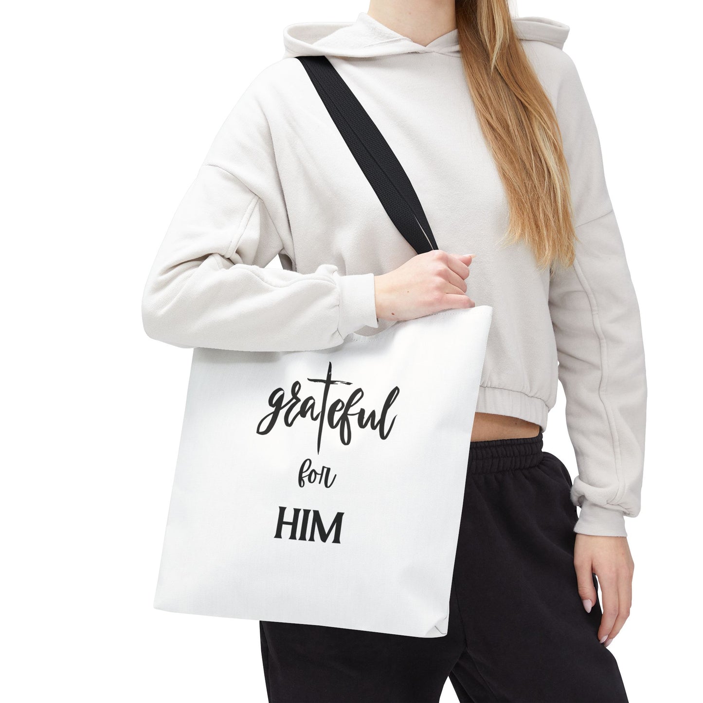 Unisex GraTeful For Him Faith Bible Study Reusable Lunch Bag Everyday Carry Tote Bag