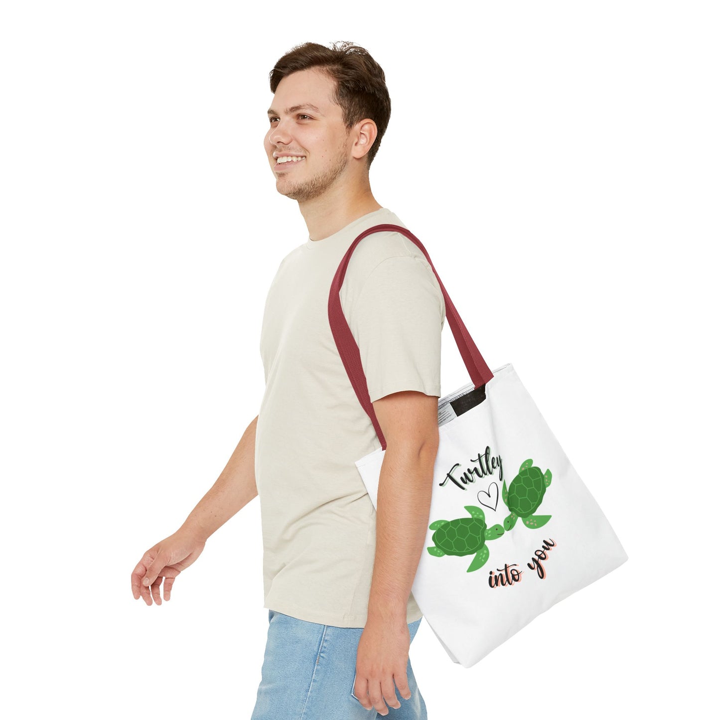 Unisex Cute Turtle Lover Turtley Into You Tote Bag