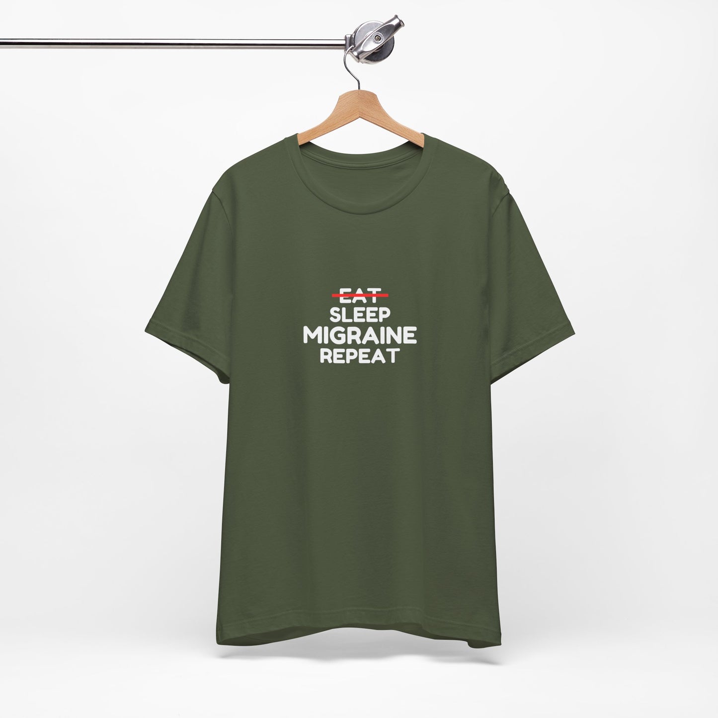 Unisex Migraine Day Invisible Illness Warrior Eat Sleep Migraine Repeat Tshirt