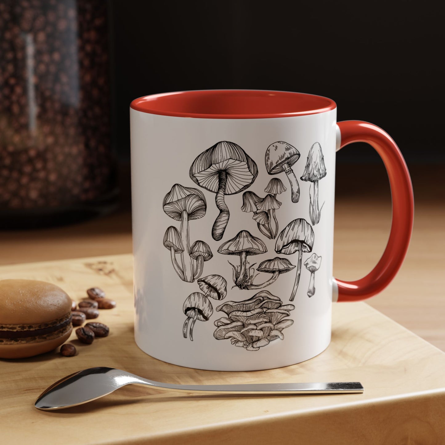 11oz/15oz Mushroom Lover Fungi Print Toadstool Coffee Mug