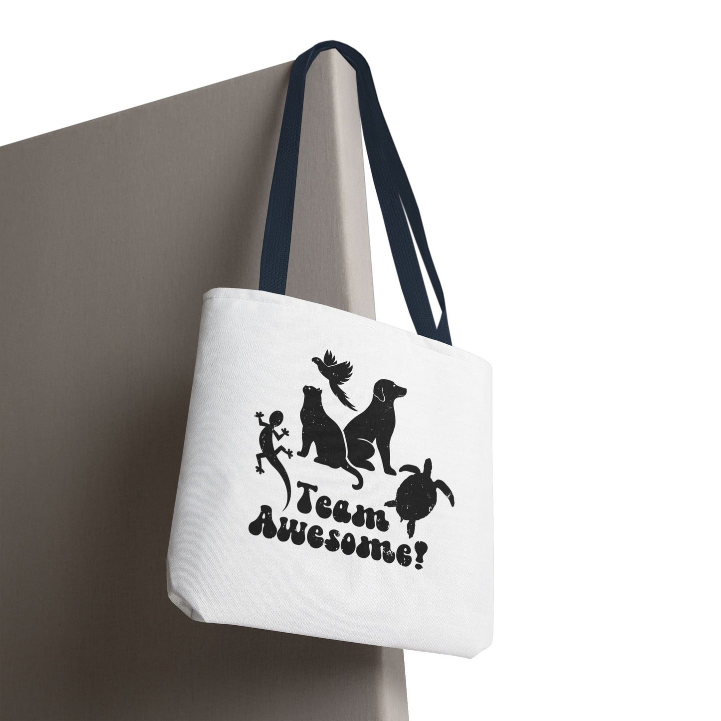Unisex Animal Lover Lizard Cat Bird Dog Turtle Team Awesome Tote Bag