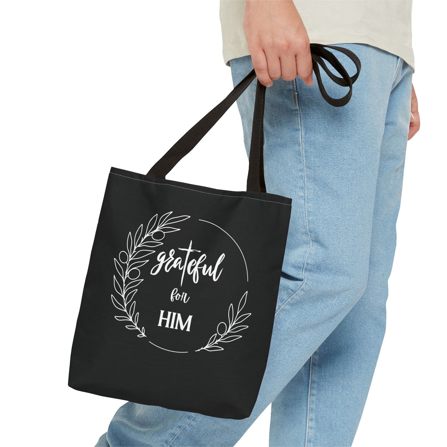 Unisex graTeful For Him Round Motif Tote Bag