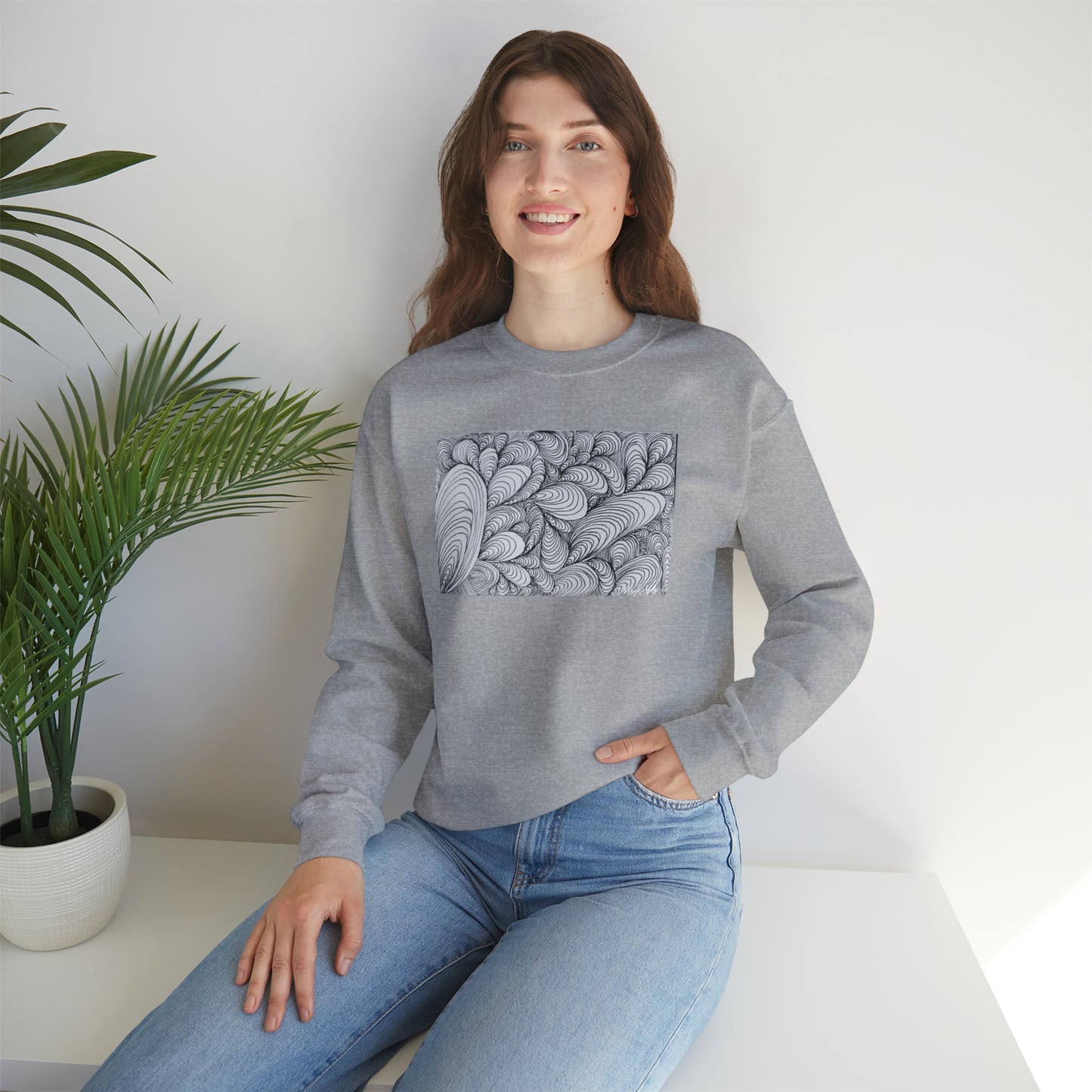 Unisex Original Rough Art Midsize Print Sweatshirt - Vapors