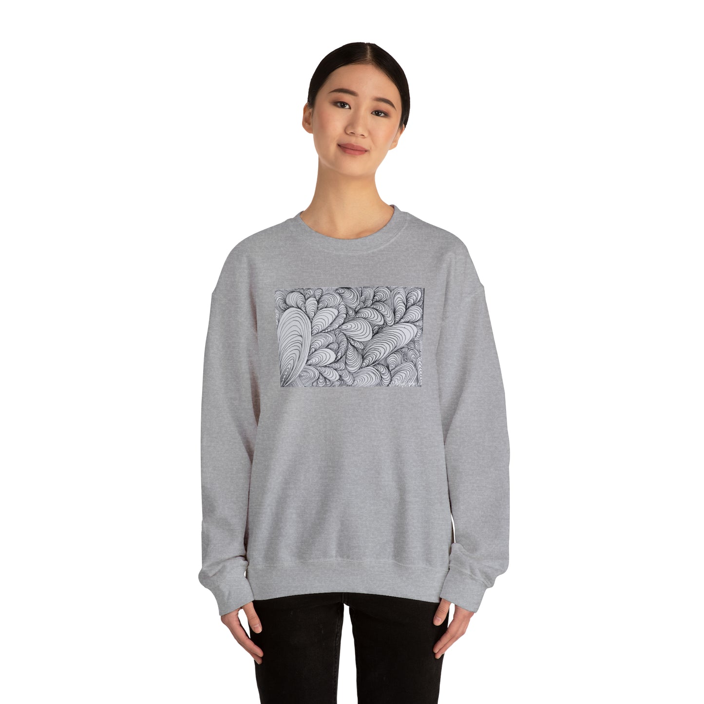 Unisex Original Rough Art Midsize Print Sweatshirt - Vapors