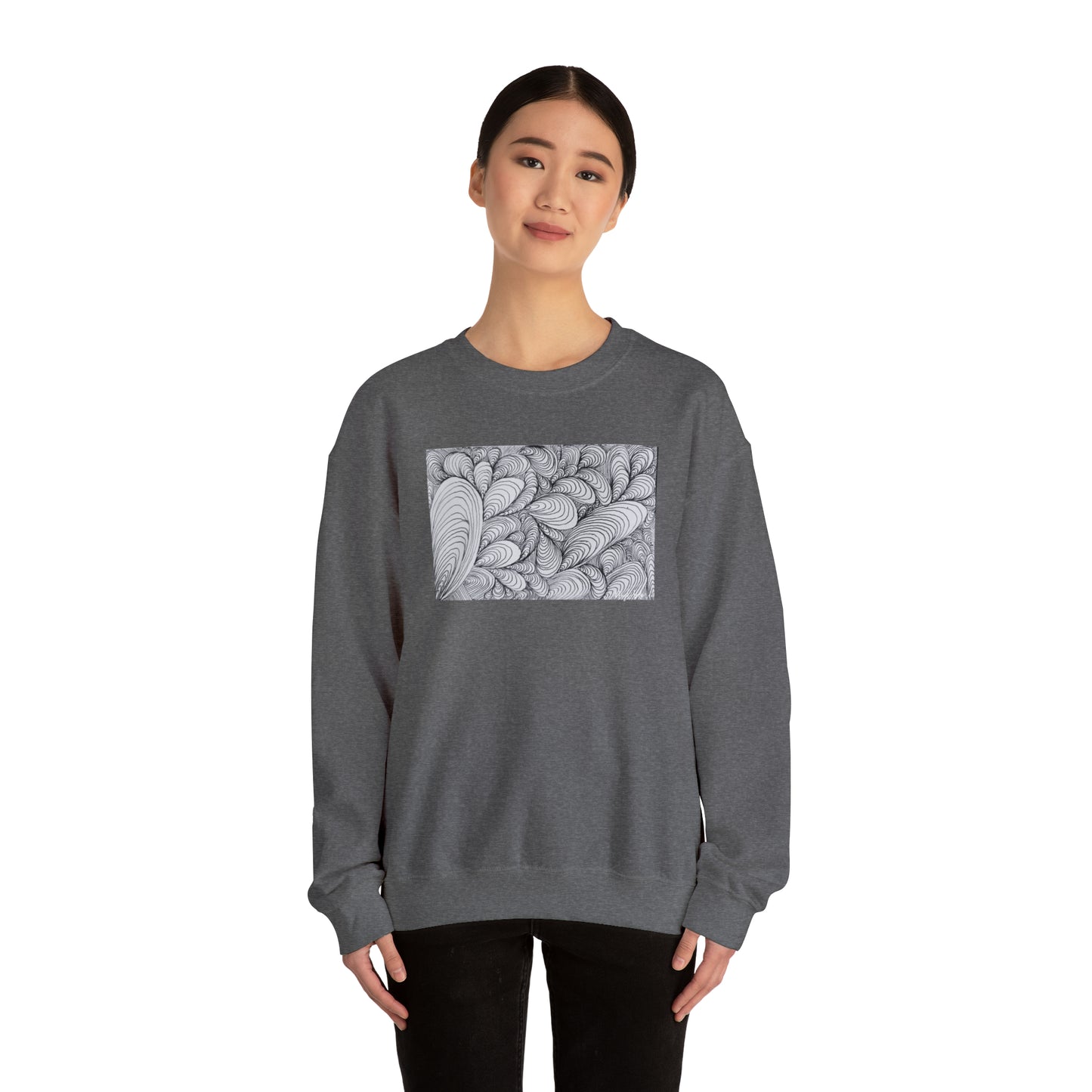 Unisex Original Rough Art Midsize Print Sweatshirt - Vapors