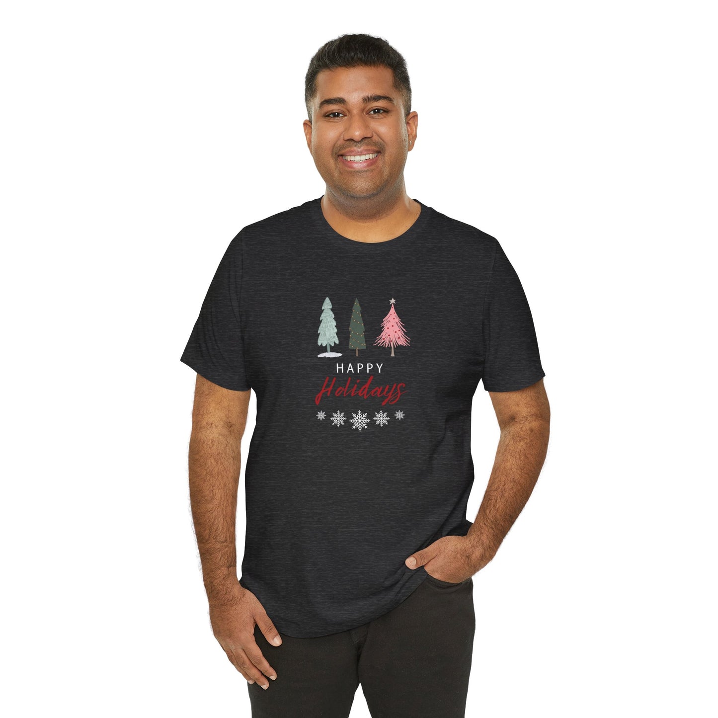 Unisex Jersey Short Sleeve Happy Holidays Seasons Greetings Fall T-Shirt