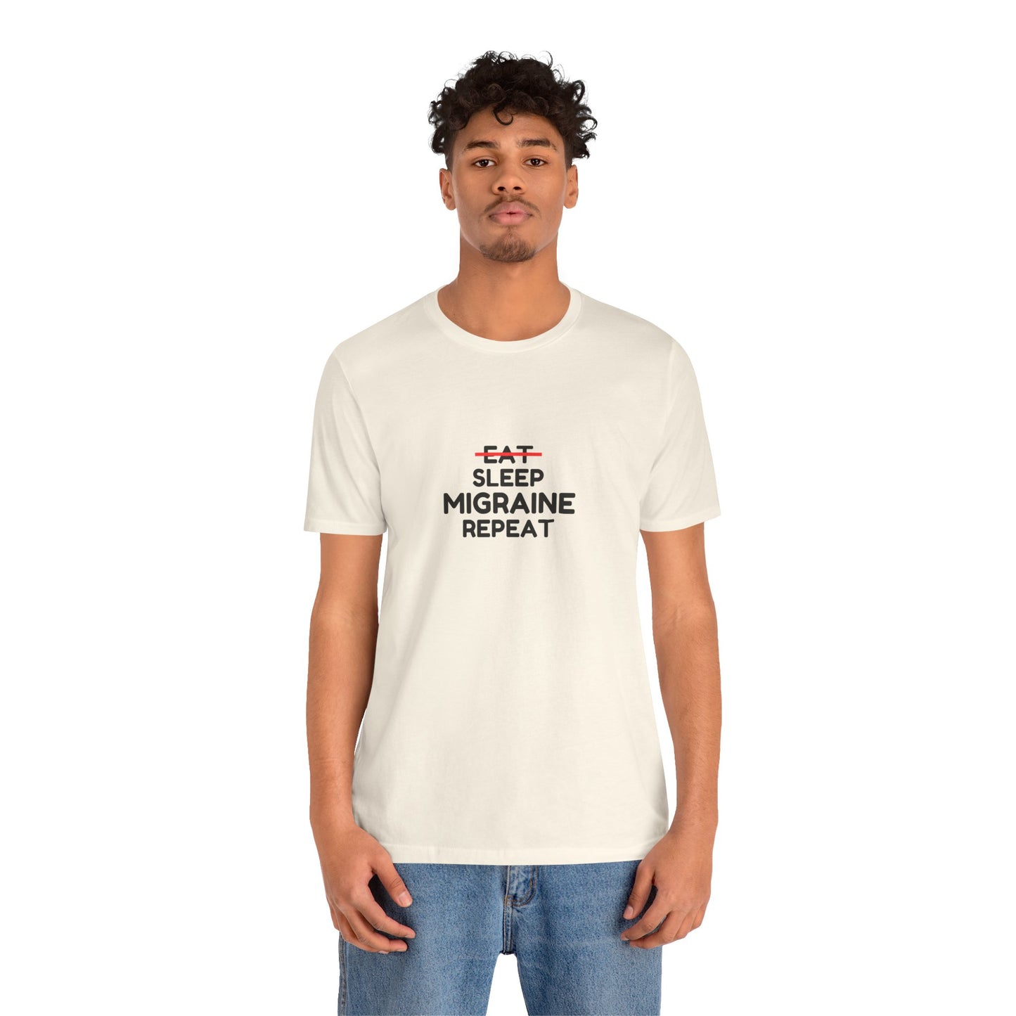 Unisex Migraine Day Invisible Illness Warrior Eat Sleep Migraine Repeat Tshirt