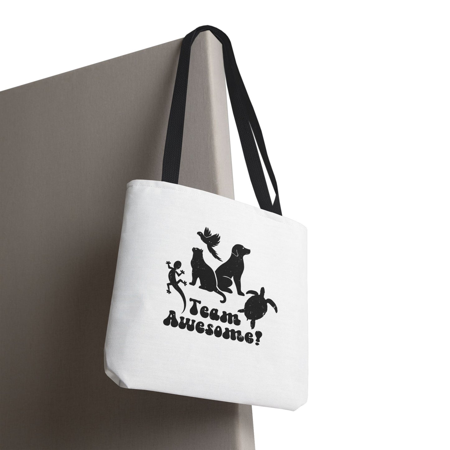 Unisex Animal Lover Lizard Cat Bird Dog Turtle Team Awesome Tote Bag