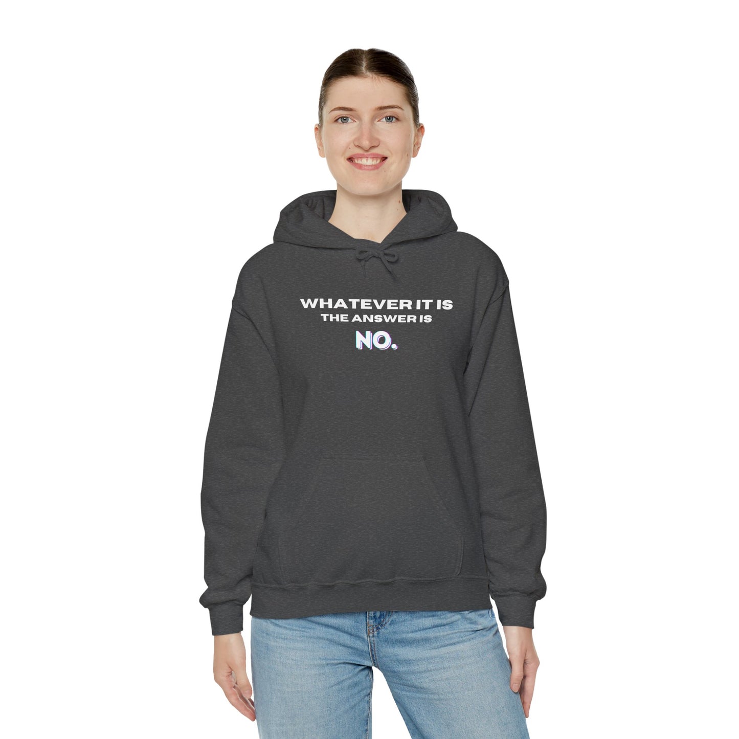 Self Love Motivational Mental Heath Awareness SAY NO Hooded Sweatshirt