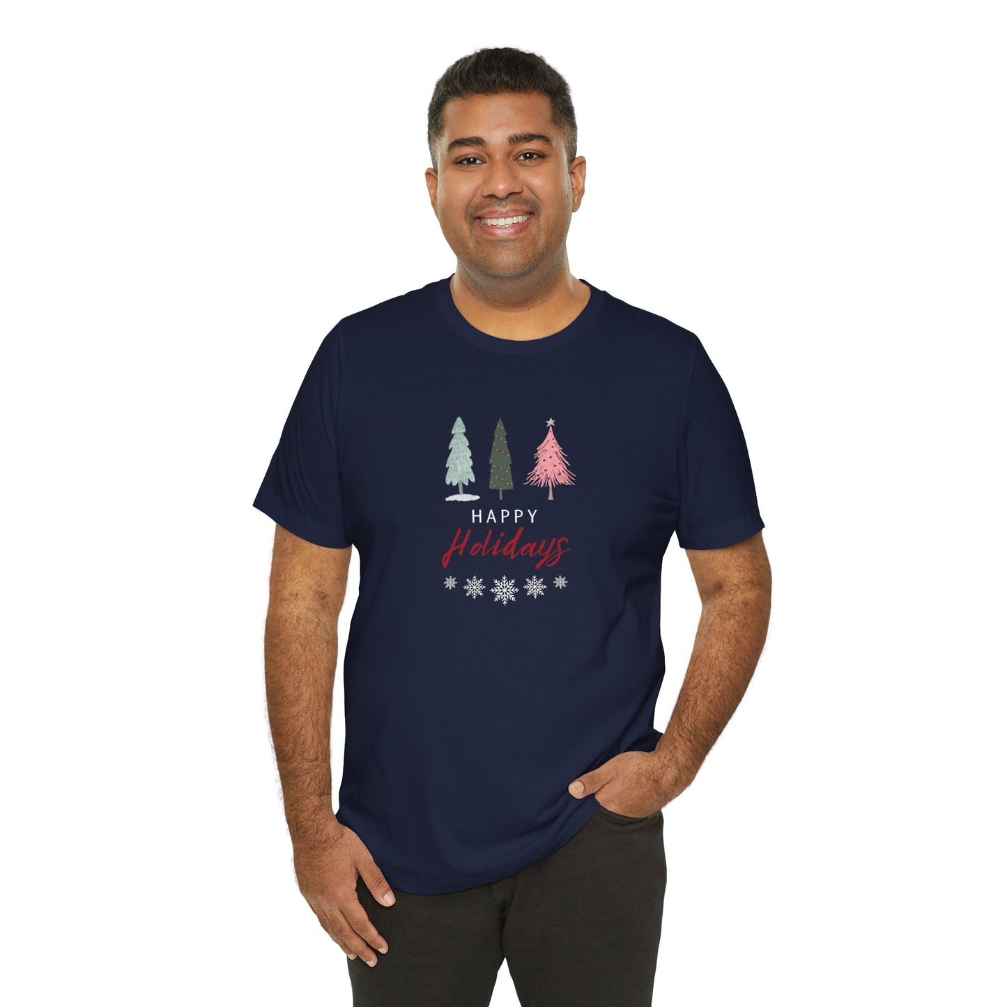 Unisex Jersey Short Sleeve Happy Holidays Seasons Greetings Fall T-Shirt