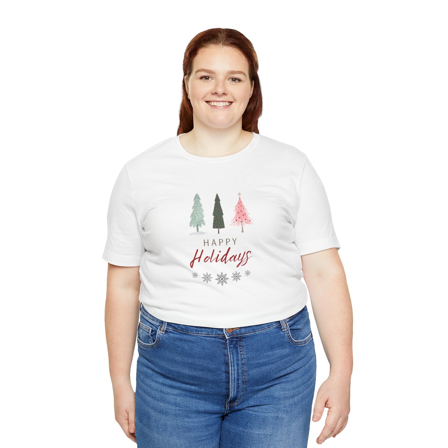 Unisex Jersey Short Sleeve Happy Holidays Seasons Greetings Fall T-Shirt