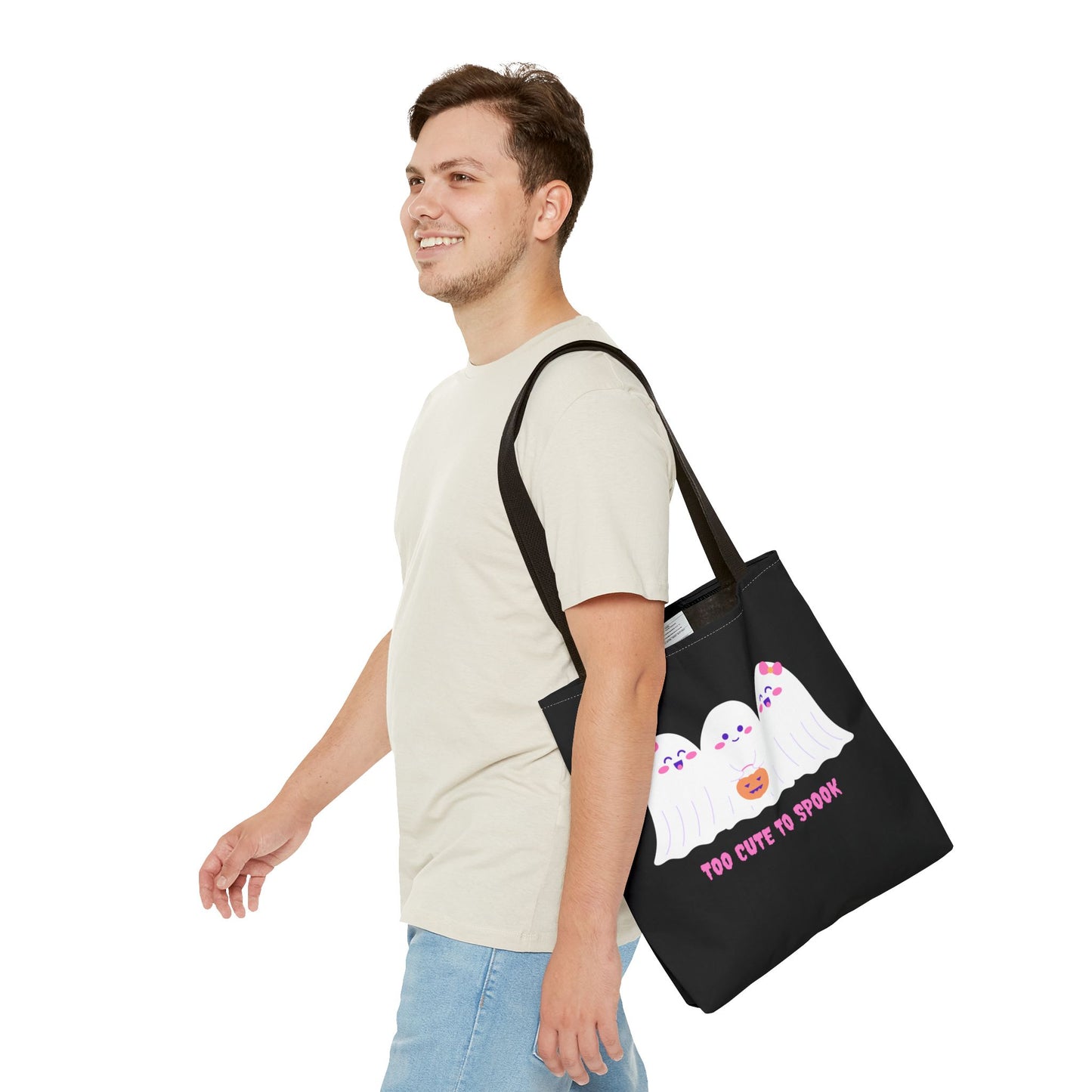 Cute Ghost Halloween Tote Bag Gift for Halloween Spooky Season Trick or Treating Bag Halloween Tote Fall Tote Bag Cute Tote Gift Idea