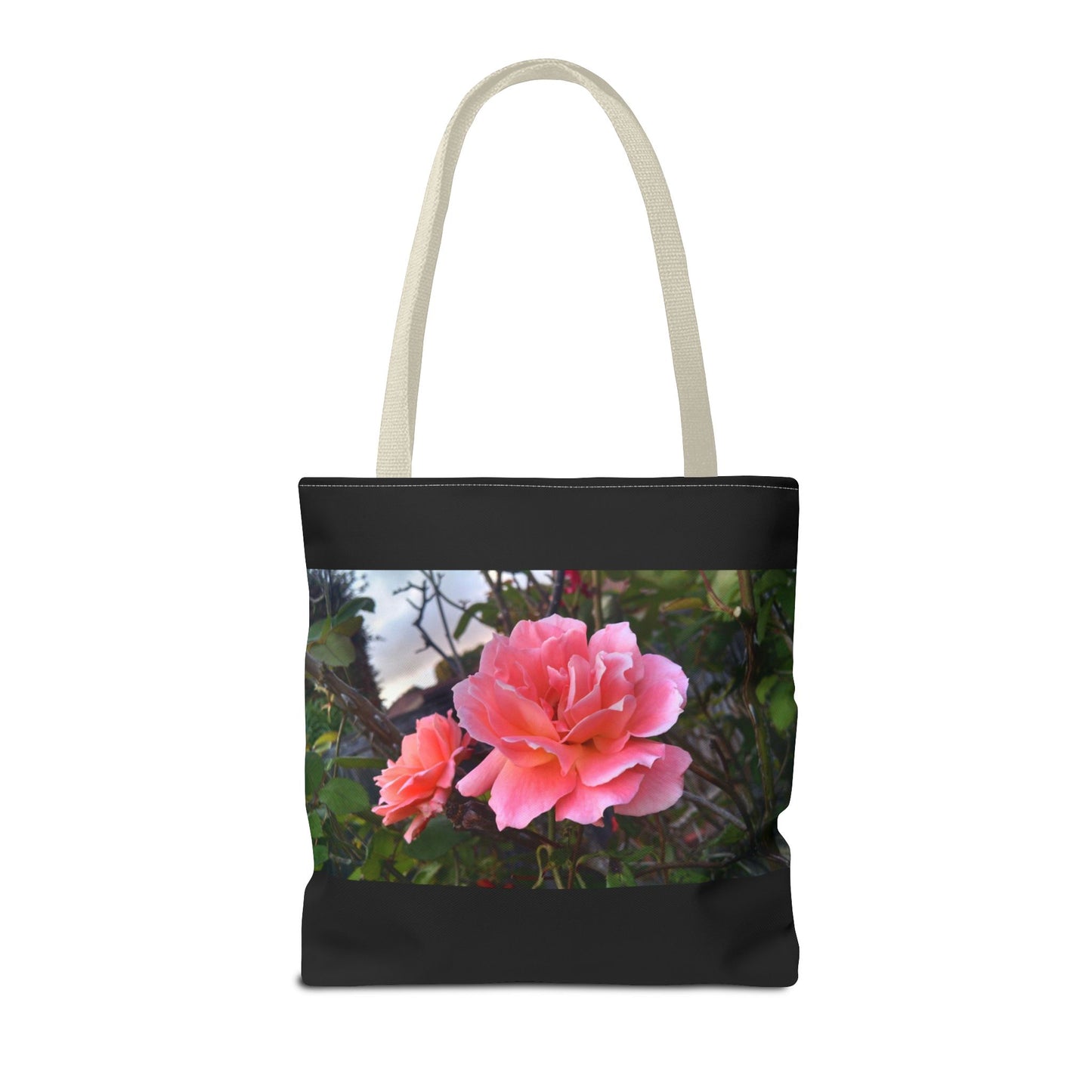 Unisex Garden Themed Double Delight Roses Reusable Tote Bag