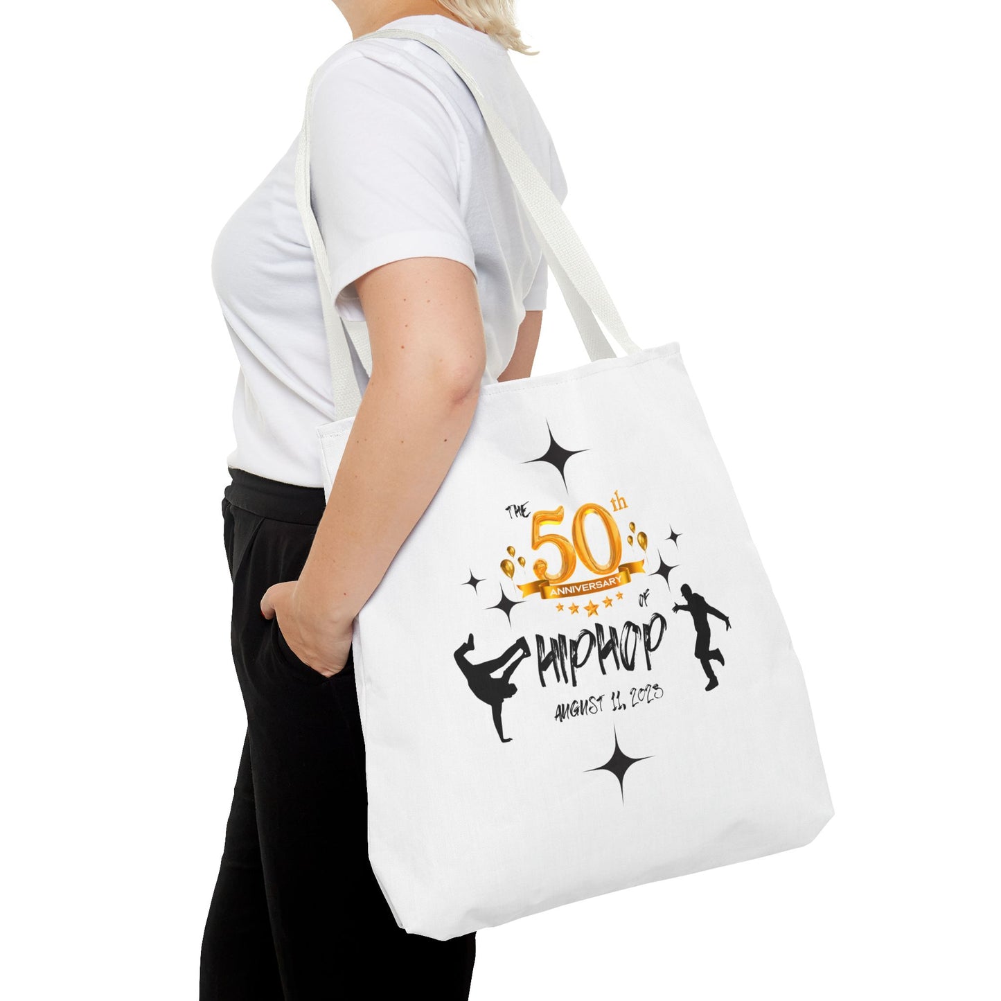 Unisex 50th Anniversary of HipHop August 11, 2023 Commemorative Tote Bag HipHop Anniversary Tote Music Fan Tote Bag Gift For DJ Music Lover