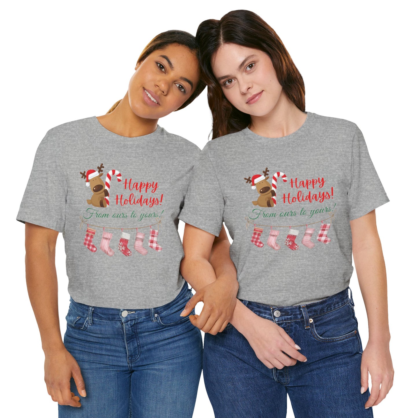 Unisex Jersey Short Sleeve Happy Holidays From Ours To Yours T-Shirt
