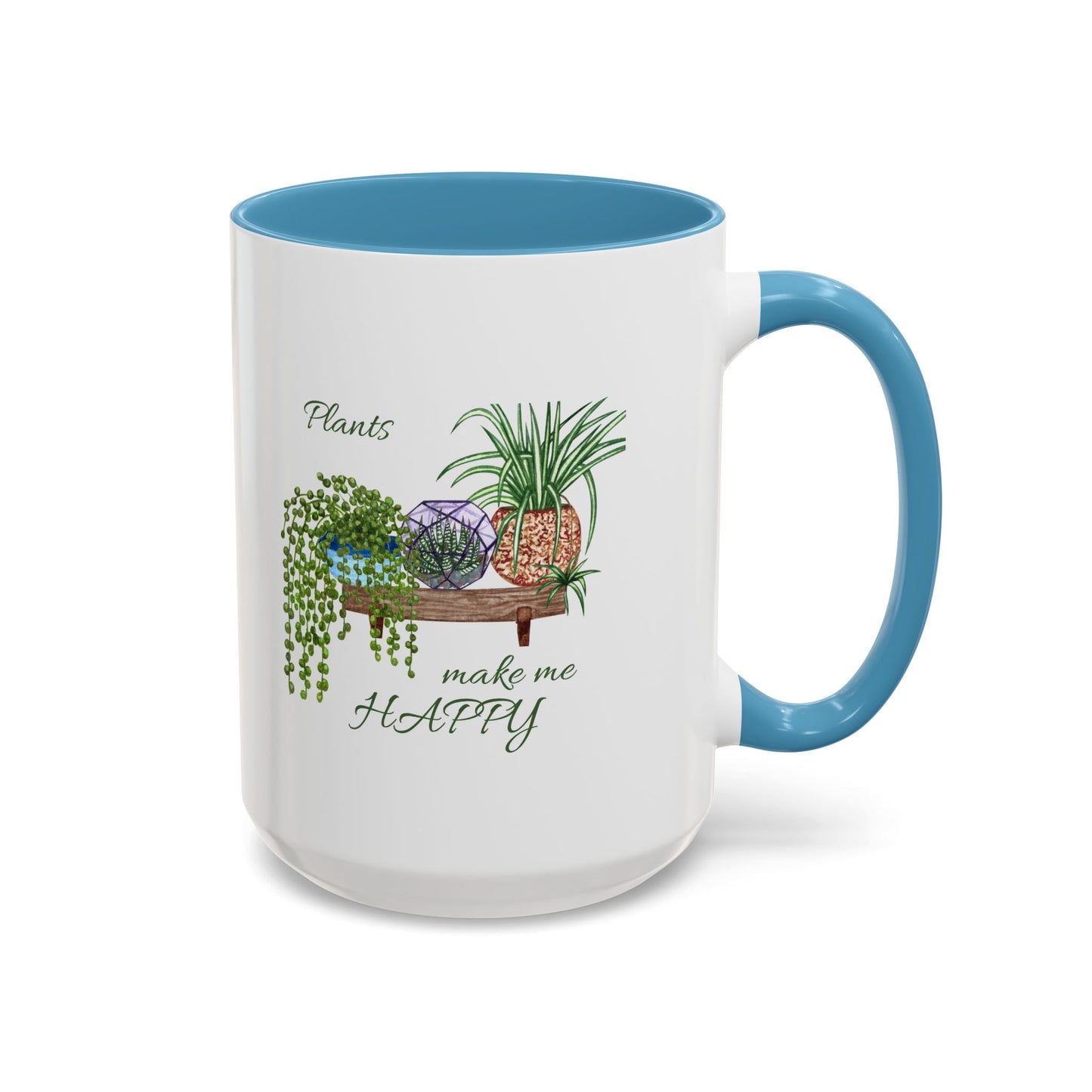 11oz/15oz Garden Themed Plants Make Me Happy Coffee Mug