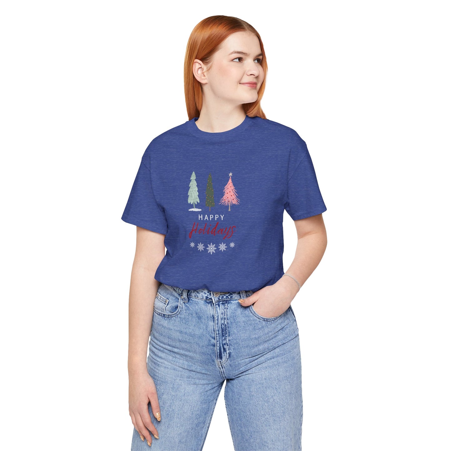 Unisex Jersey Short Sleeve Happy Holidays Seasons Greetings Fall T-Shirt
