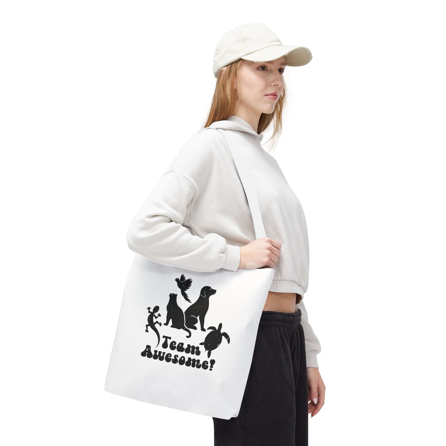Unisex Animal Lover Lizard Cat Bird Dog Turtle Team Awesome Tote Bag