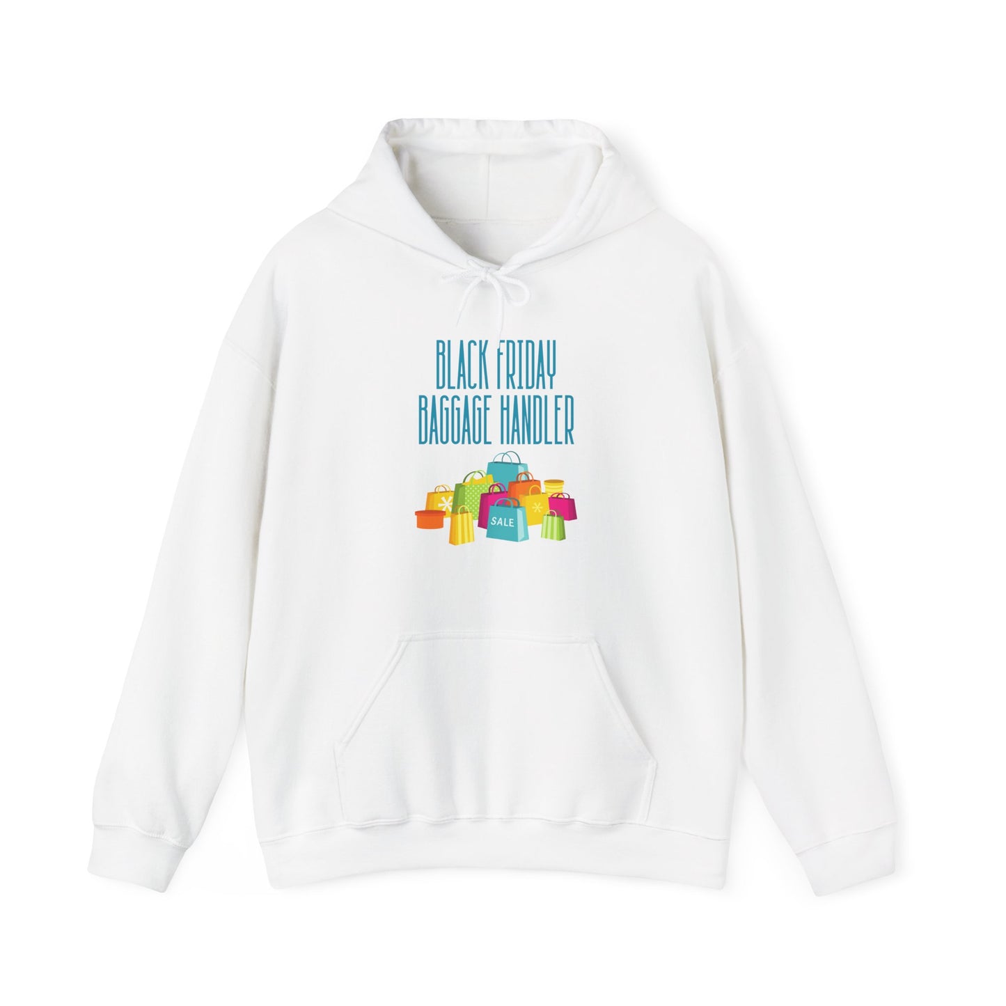 Unisex Heavy Blend™ Black Friday Christmas Sales Baggage Handler Shopping Sales Hooded Sweatshirt