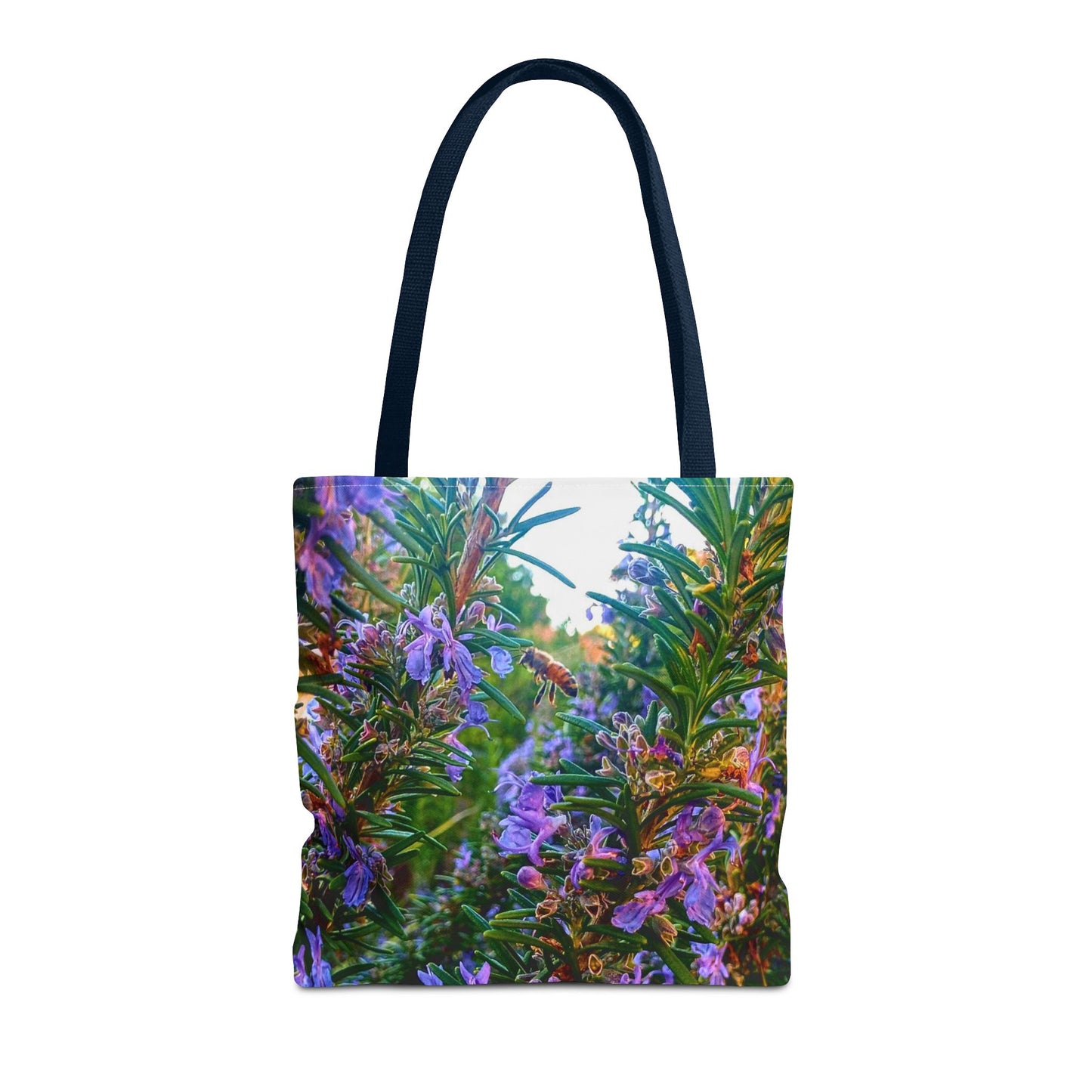 Garden Themed Bee and Rosemary Tote Bag