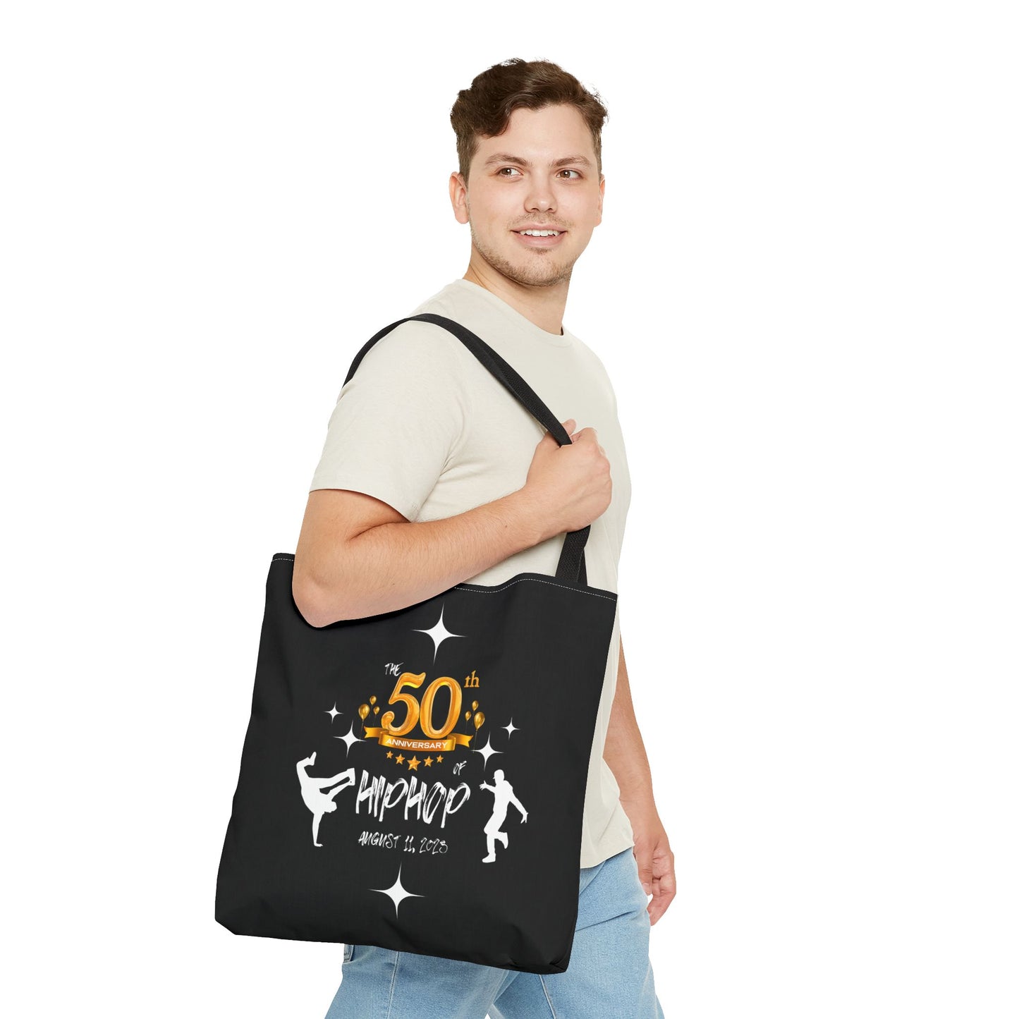 Unisex 50th Anniversary of HipHop August 11, 2023 Commemorative Tote Bag HipHop Anniversary Tote Music Fan Tote Bag Gift For DJ Music Lover