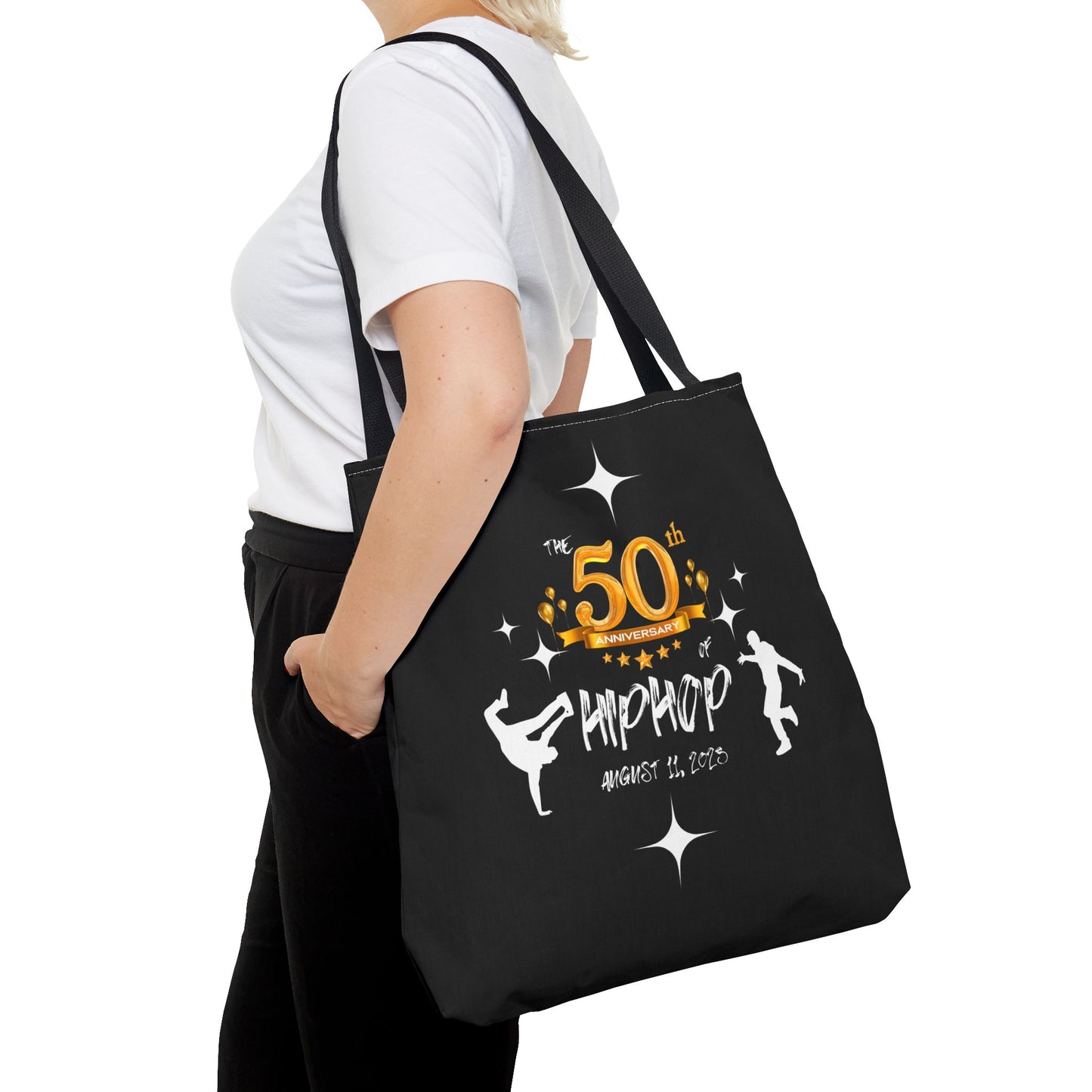 Unisex 50th Anniversary of HipHop August 11, 2023 Commemorative Tote Bag HipHop Anniversary Tote Music Fan Tote Bag Gift For DJ Music Lover