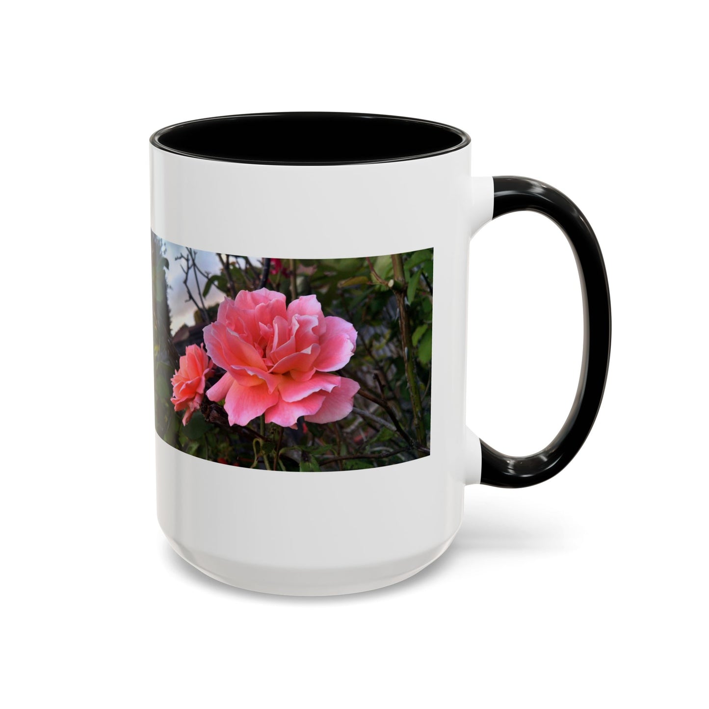 11oz/15oz Garden Themed Double Delight Rose Coffee Mug