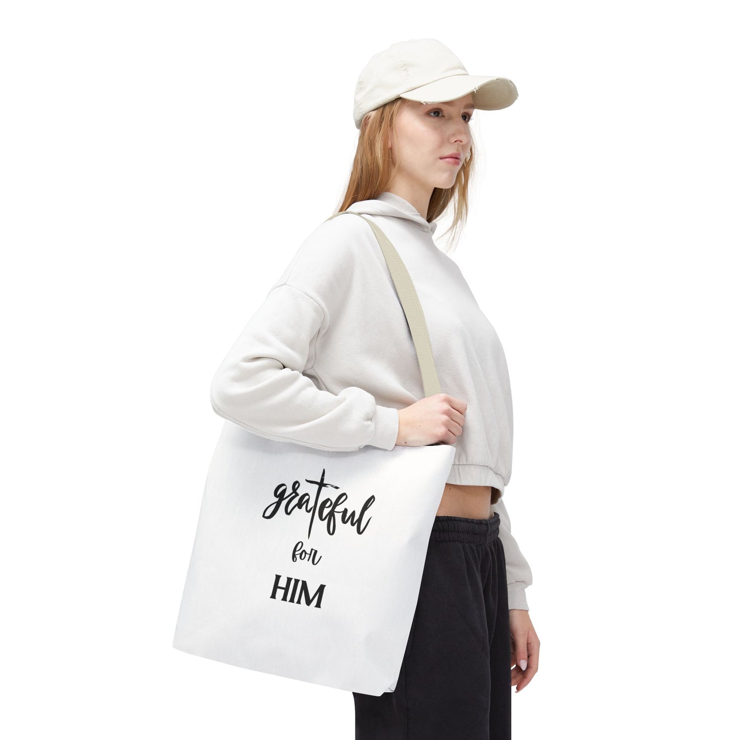 Unisex GraTeful For Him Faith Bible Study Reusable Lunch Bag Everyday Carry Tote Bag
