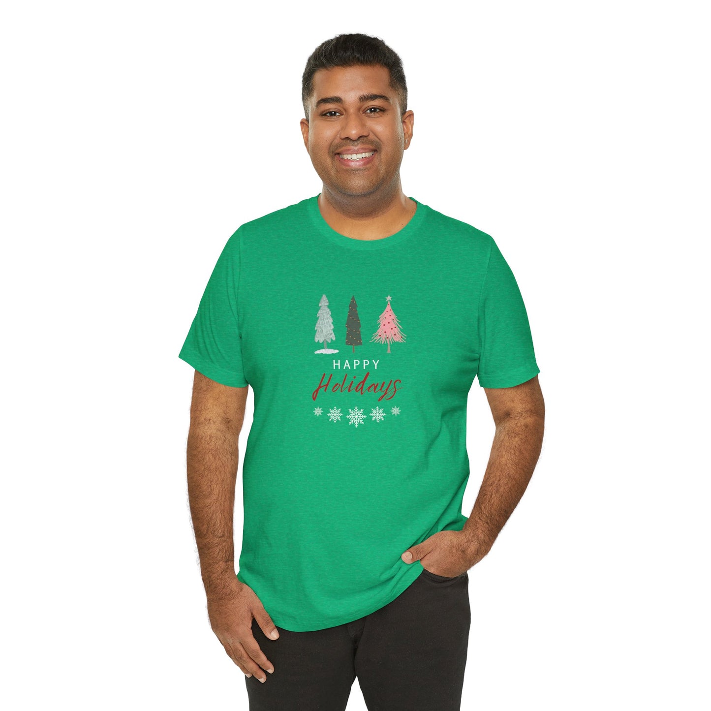 Unisex Jersey Short Sleeve Happy Holidays Seasons Greetings Fall T-Shirt