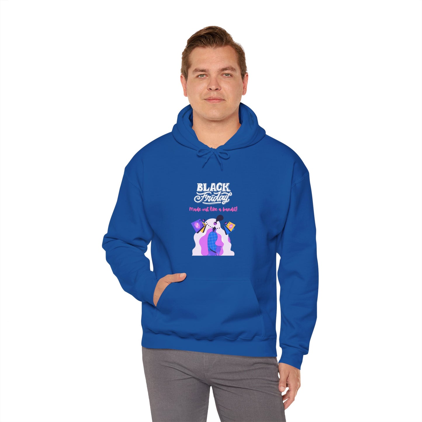 Unisex Black Friday Christmas Shopping Hooded Sweatshirt