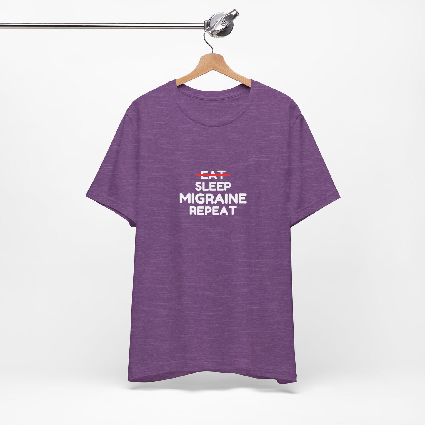 Unisex Migraine Day Invisible Illness Warrior Eat Sleep Migraine Repeat Tshirt