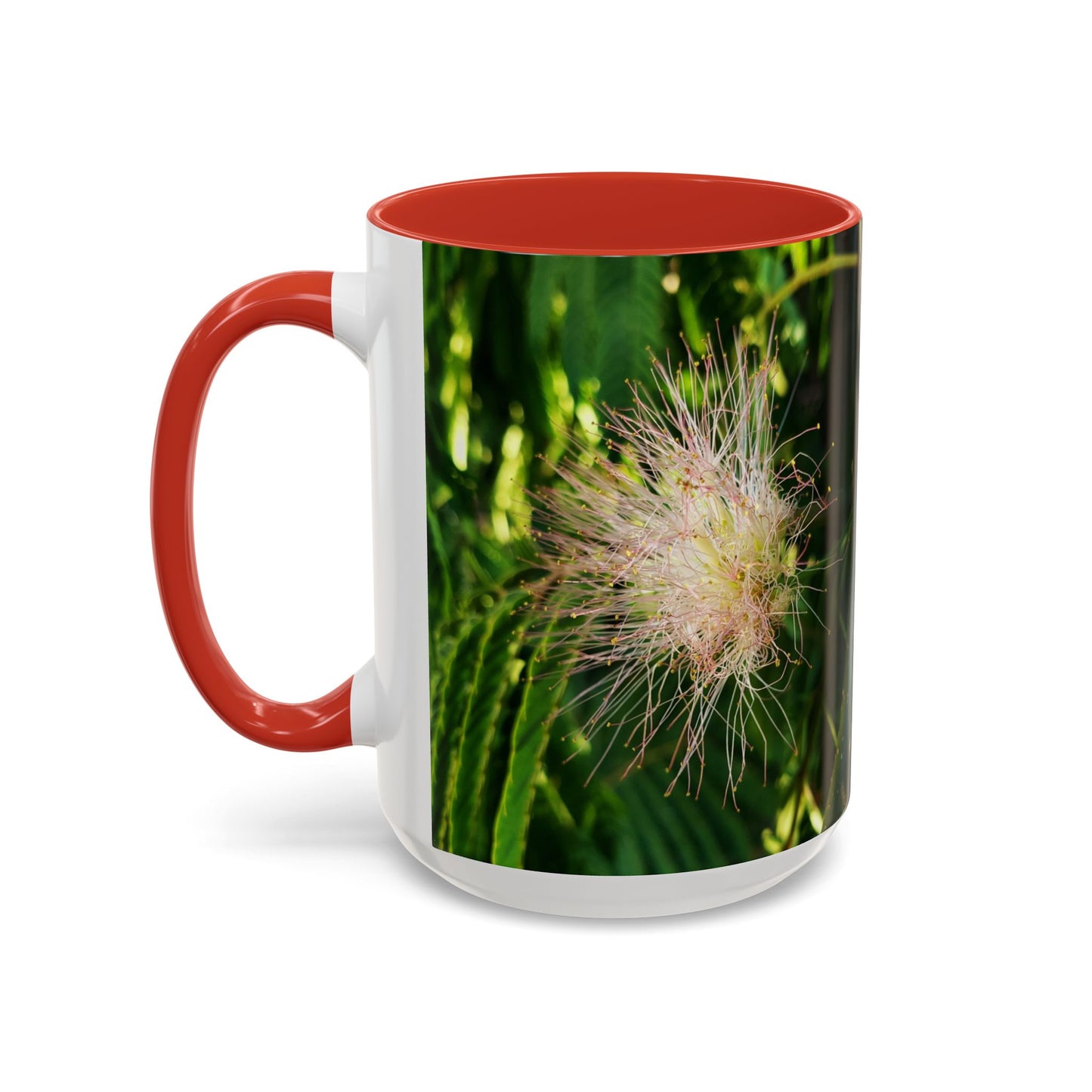 11oz /15oz Garden Themed Silk Blossom Plant Foliage Two Tone Coffee Mug