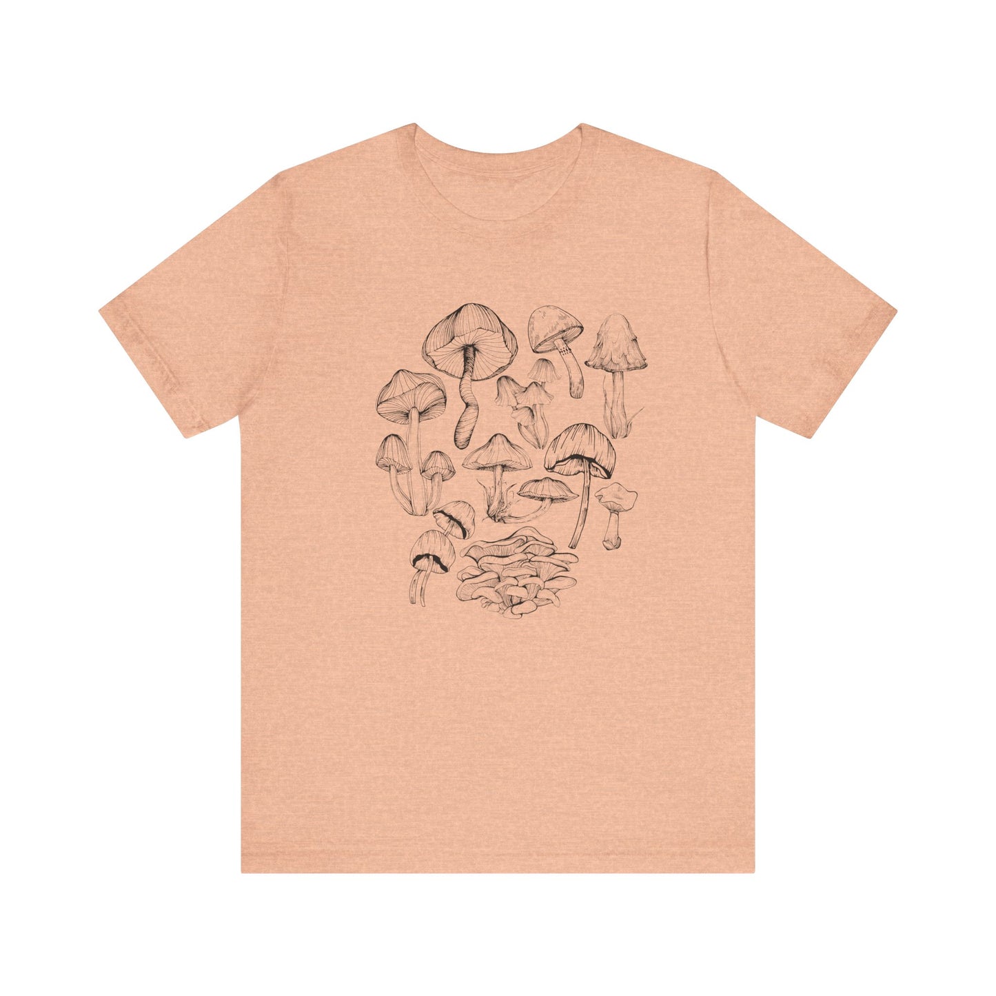 Unisex Mushroom Lover Fungi Print Toadstool T-Shirt