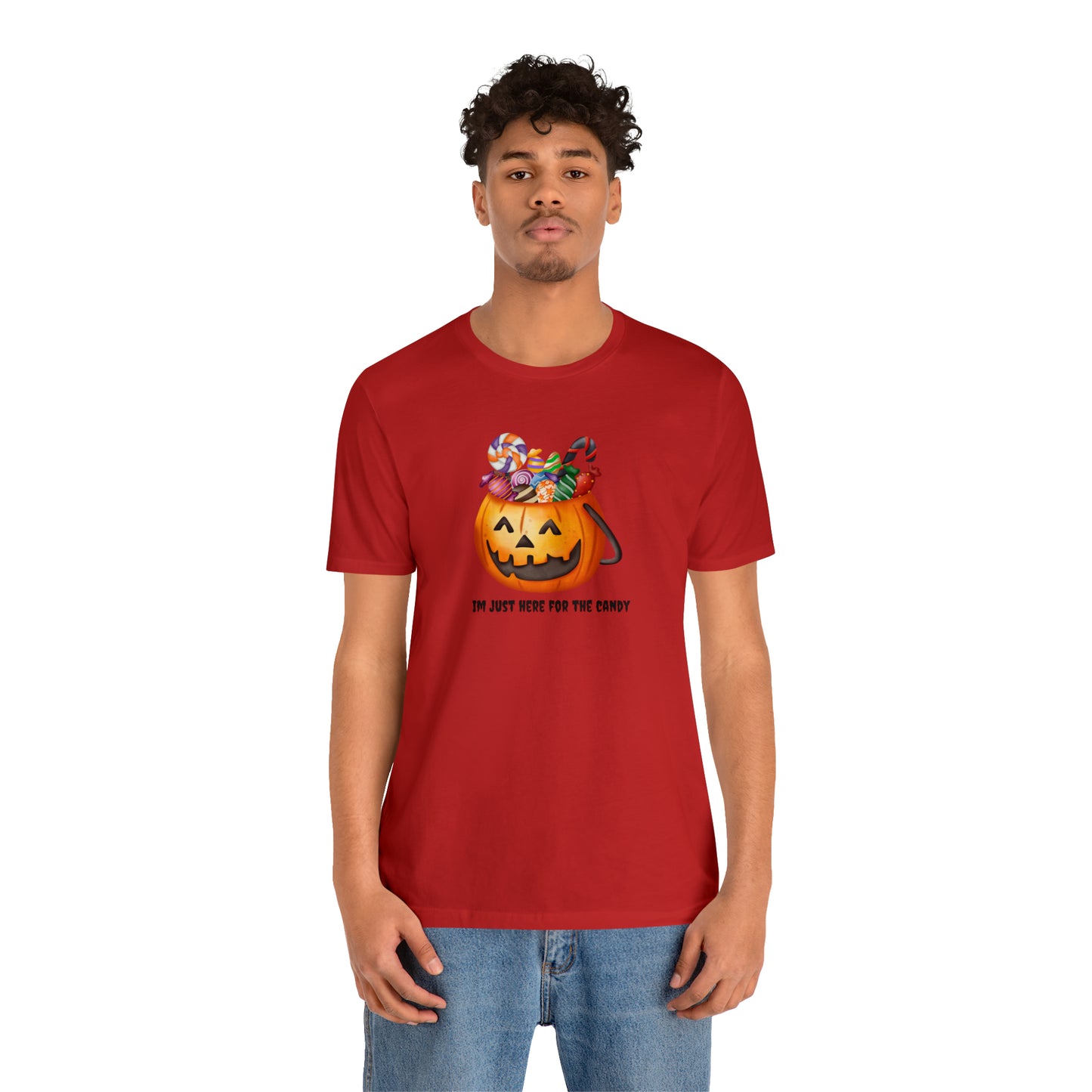 Unisex Im Just Here For The Candy Pumpkin T-Shirt
