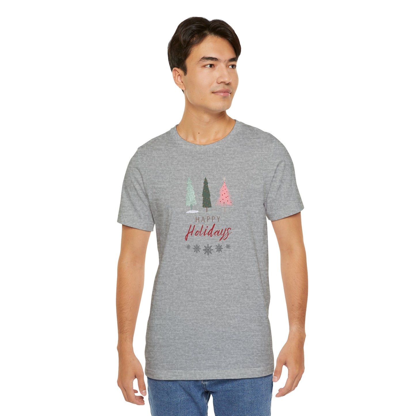 Unisex Jersey Short Sleeve Happy Holidays Seasons Greetings Fall T-Shirt
