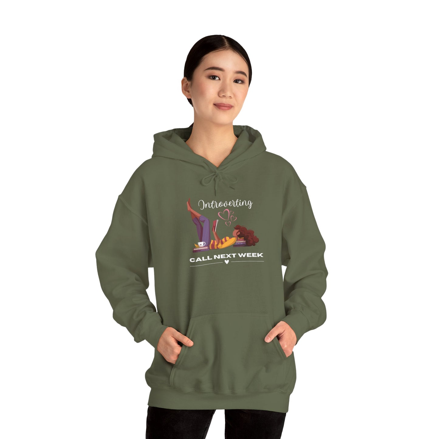 Unisex Introverting. Call Next Week Hooded Sweatshirt