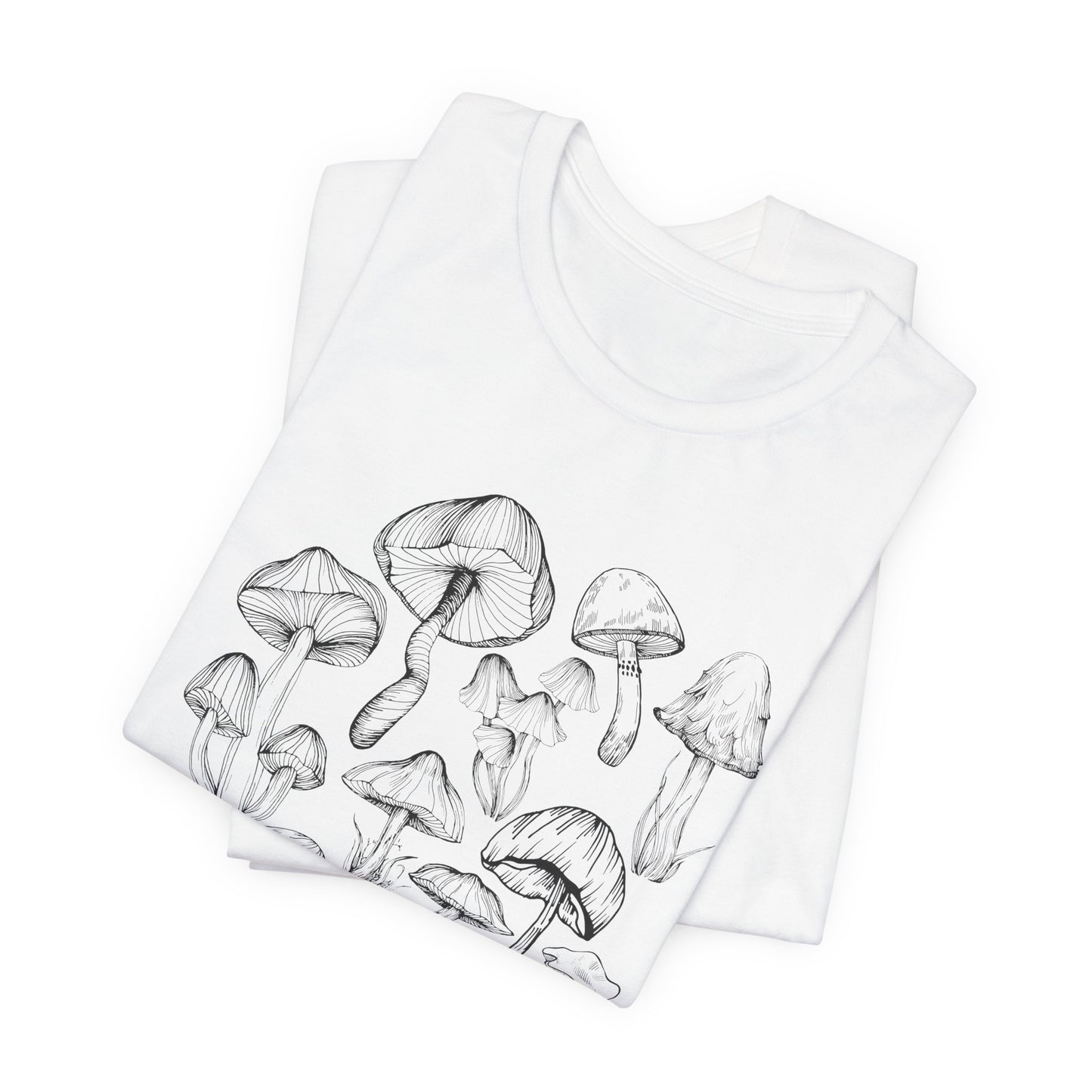 Unisex Mushroom Lover Fungi Print Toadstool T-Shirt
