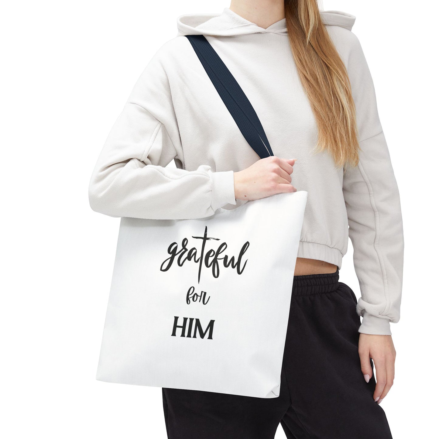 Unisex GraTeful For Him Faith Bible Study Reusable Lunch Bag Everyday Carry Tote Bag