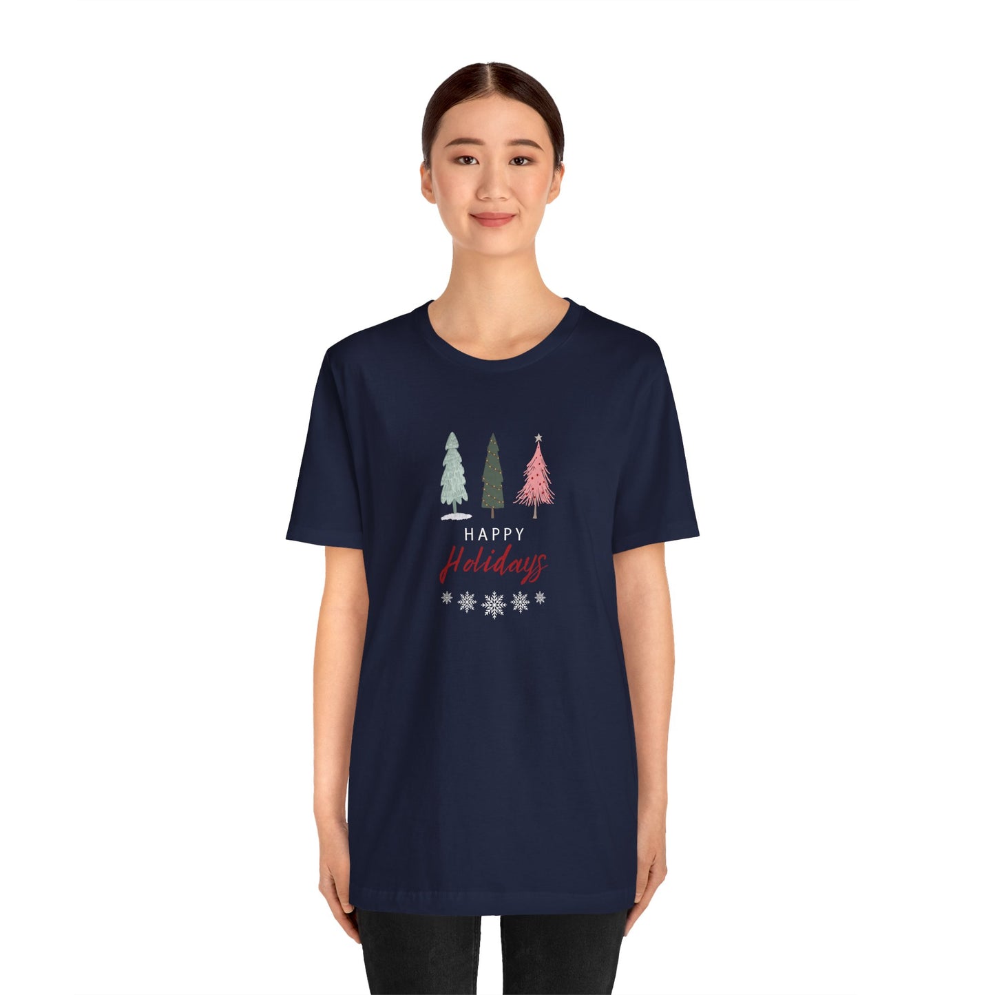 Unisex Jersey Short Sleeve Happy Holidays Seasons Greetings Fall T-Shirt