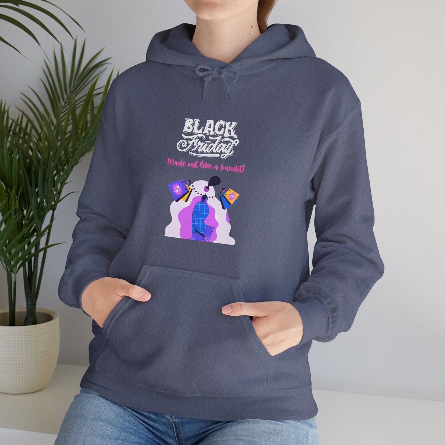 Unisex Black Friday Christmas Shopping Hooded Sweatshirt