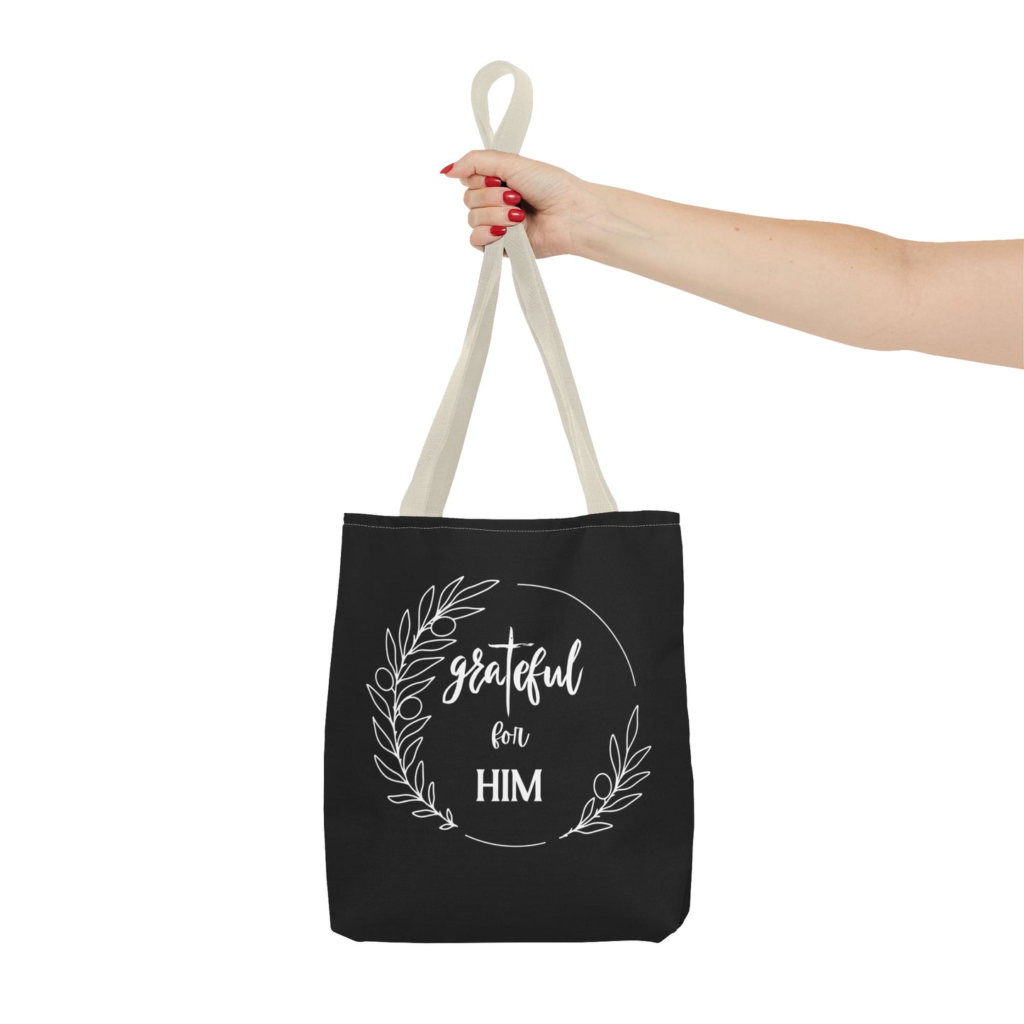 Unisex graTeful For Him Round Motif Tote Bag