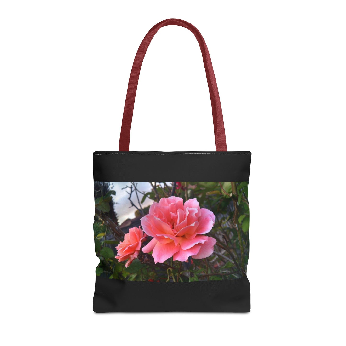 Unisex Garden Themed Double Delight Roses Reusable Tote Bag