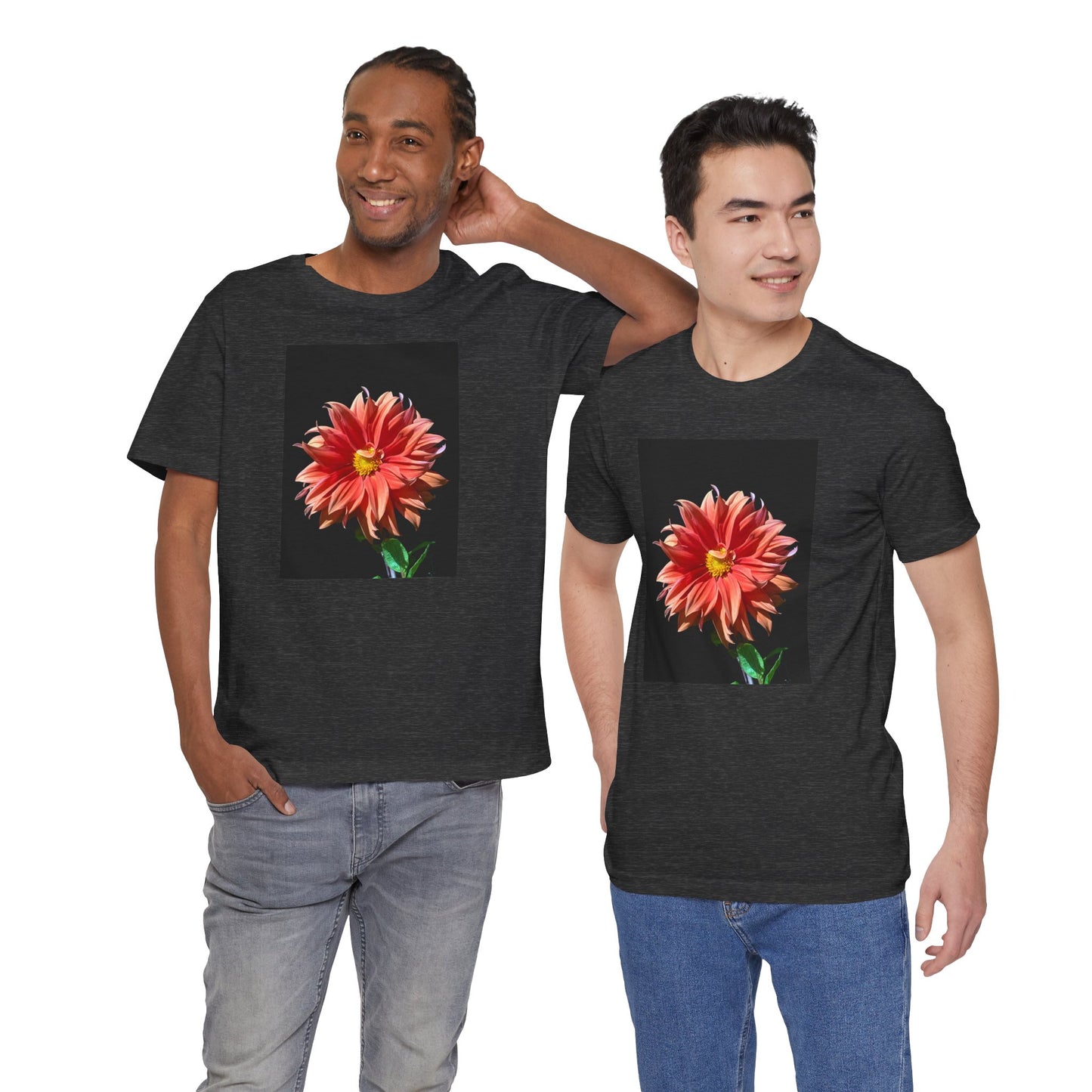 Unisex Jersey Short Sleeve Dahlia Flower T-Shirt