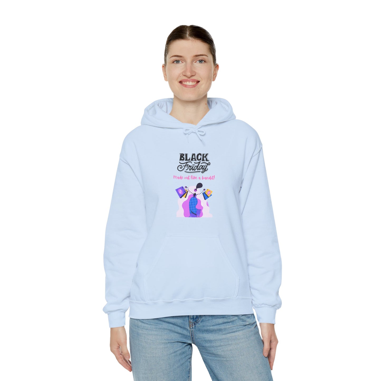 Unisex Black Friday Christmas Shopping Hooded Sweatshirt