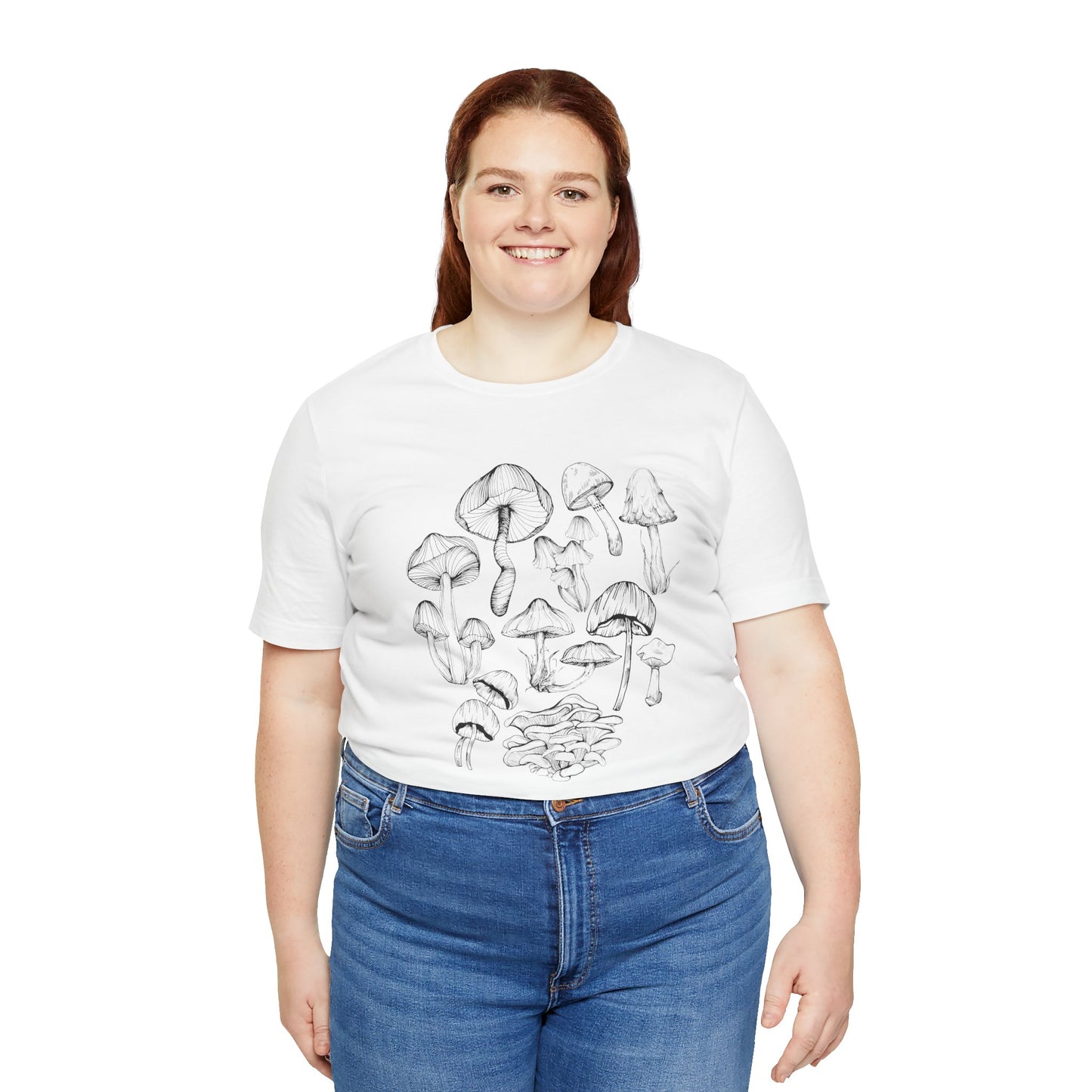 Unisex Mushroom Lover Fungi Print Toadstool T-Shirt